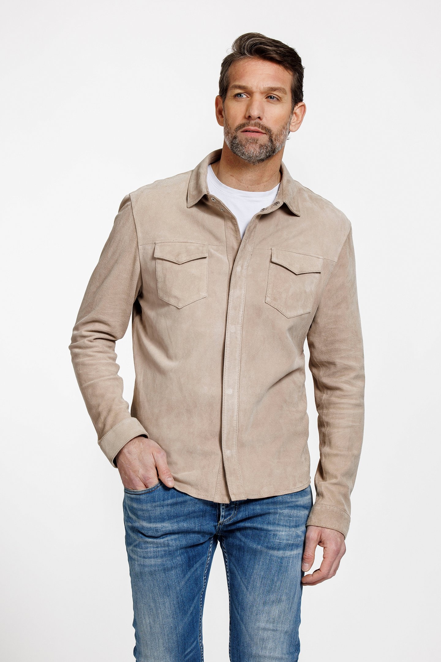 ROBERT SHIRT TAUPE 1