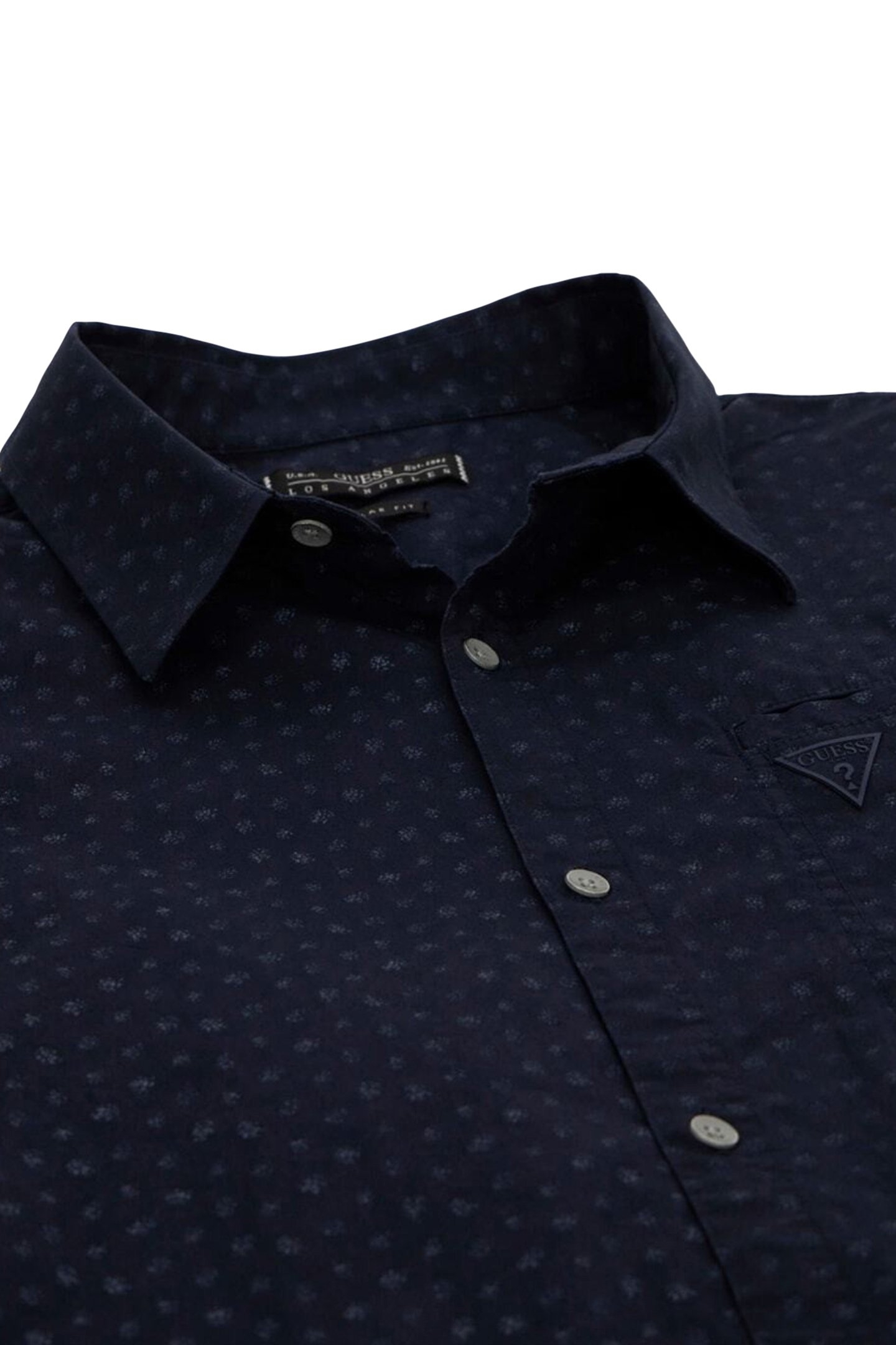 LS COLLIN SHIRT MICRO FLOWER AOP BLU 7