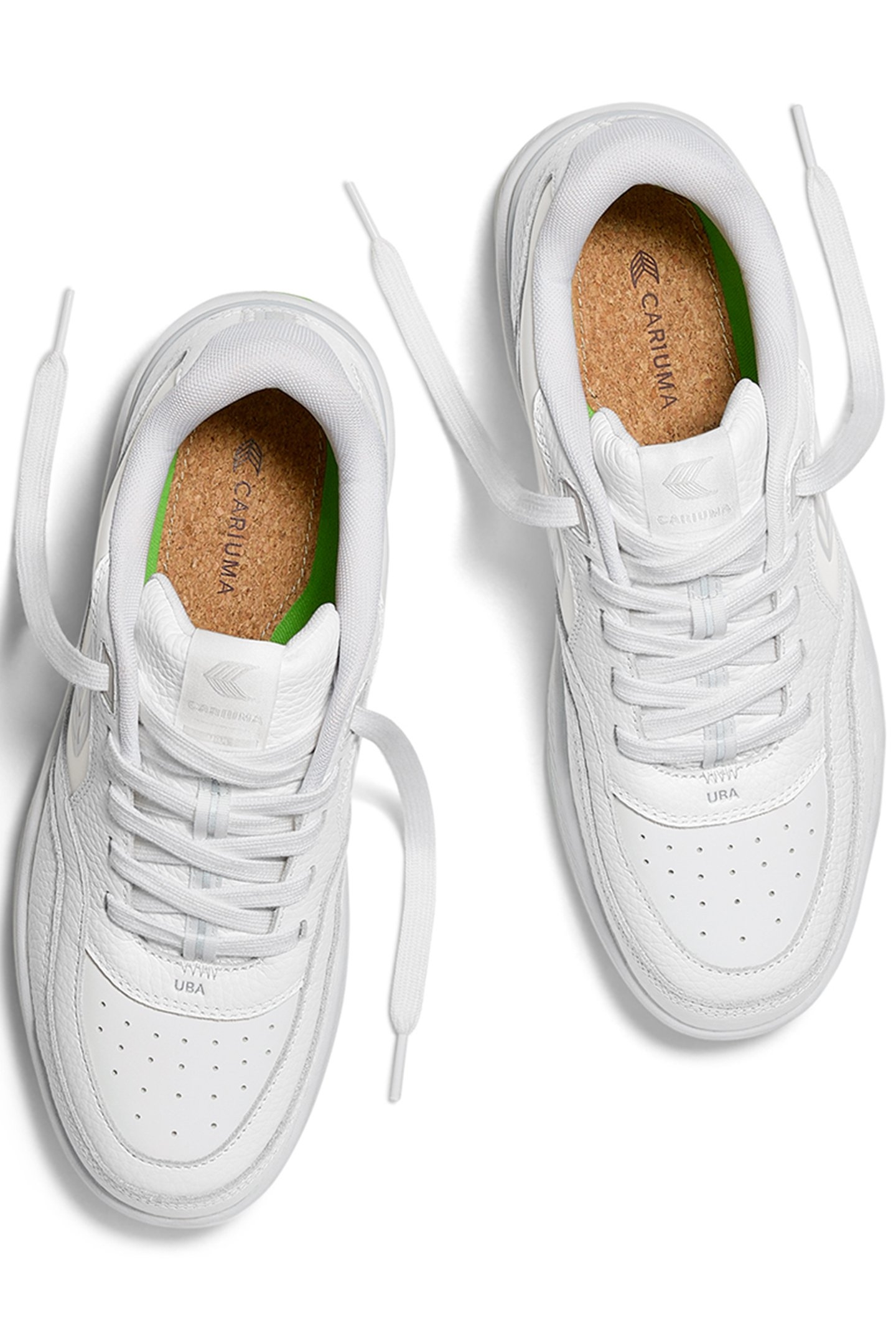 UBA WHITE PREMIUM LEATHER ICE LOGO SNEAKER WHITE 3