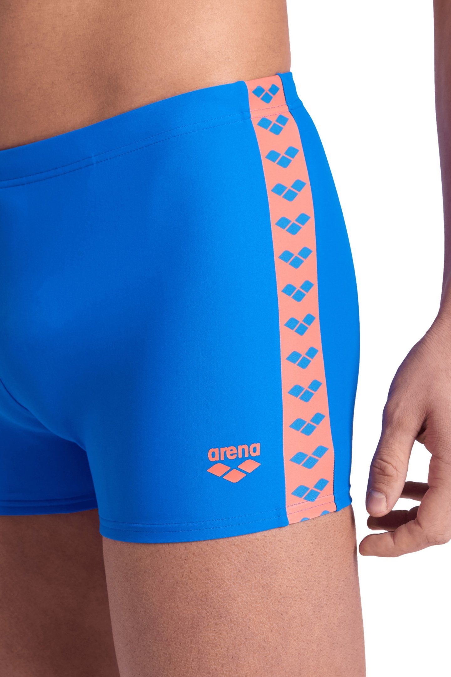 MEN'S ARENA ICONS SWIM SHORT SOLID BLUE CHINA CALYPSO CORAL 4