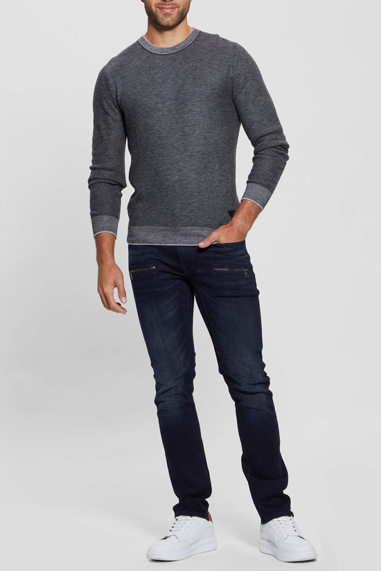 EARLE LS STITCHED CN JBLK MARBLE HEATHER 5