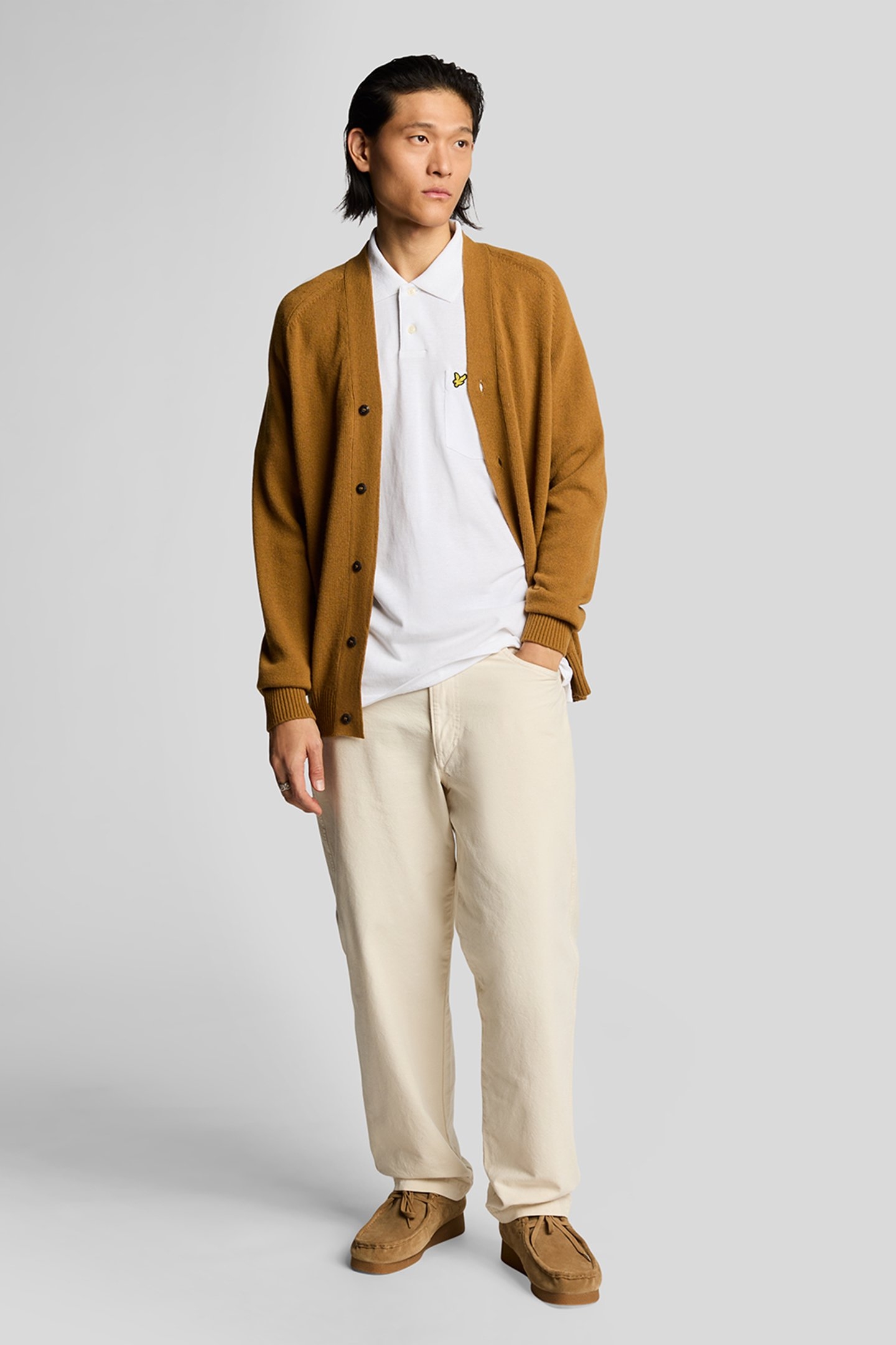 LINEN BLEND POLO SHIRT WHITE 4