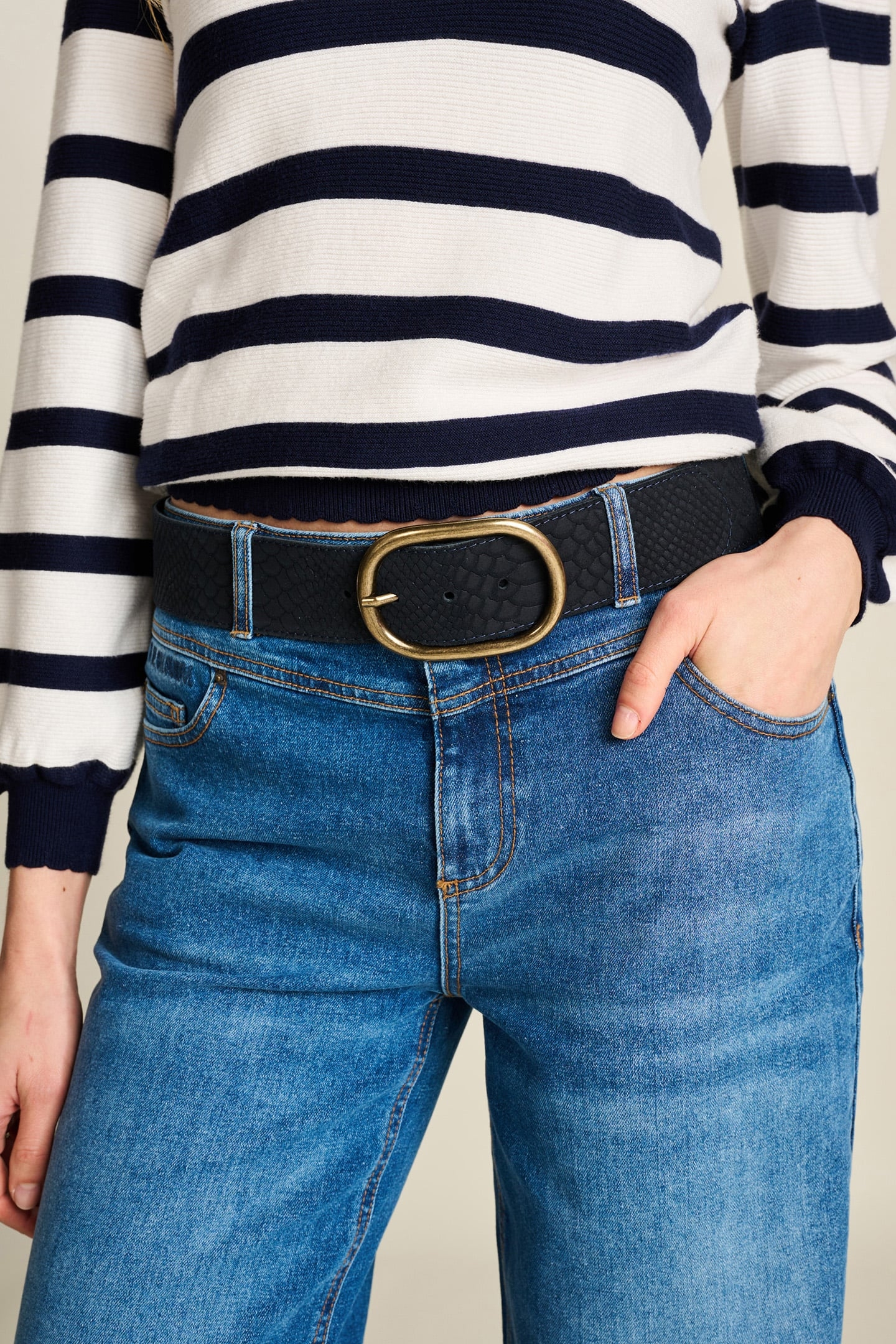 BELT - OLIVIA SUEDE NAVY 2