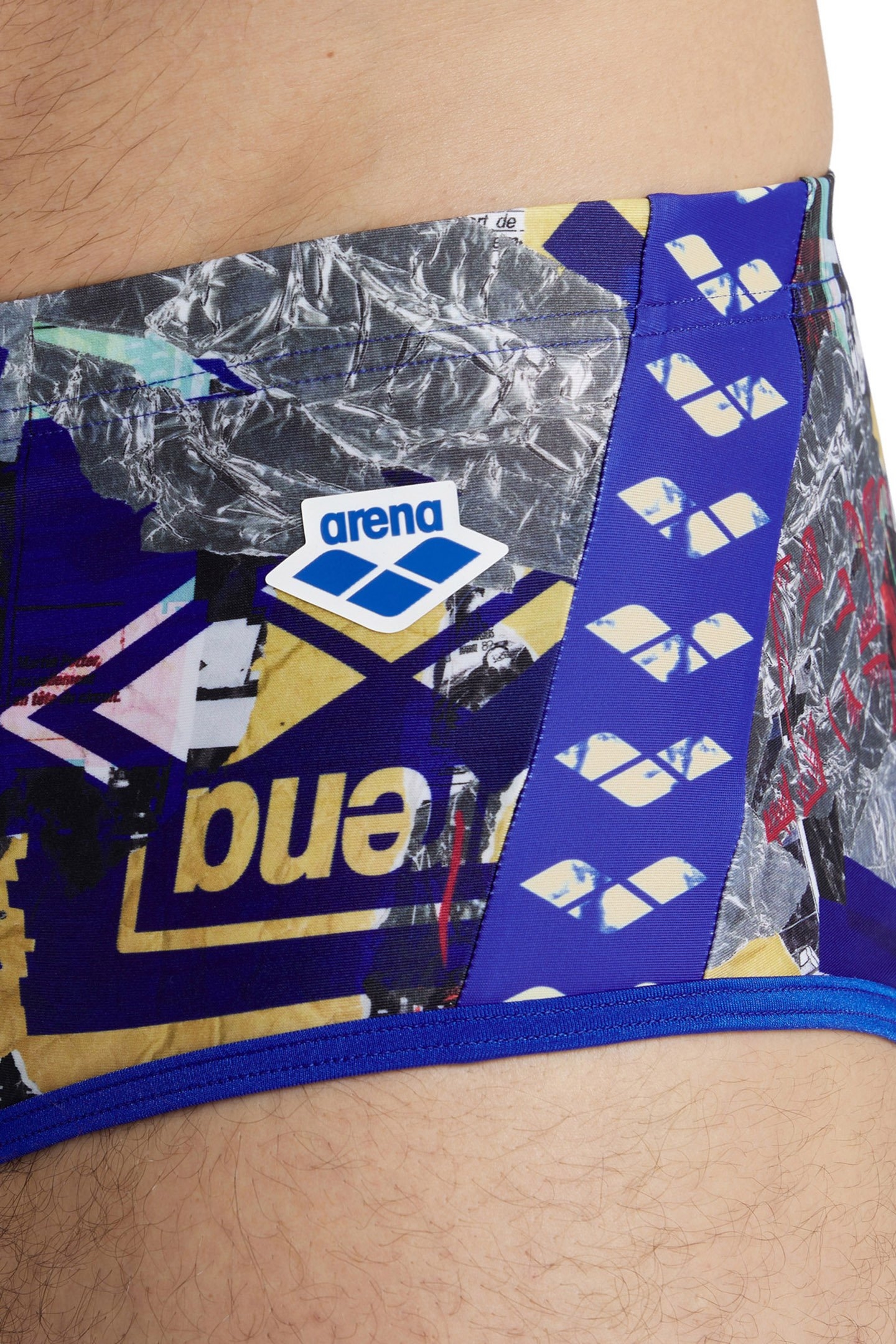 MEN'S ARENA ICONS SWIM LOW WAIST SHORT A NEON BLUE MULTI 6