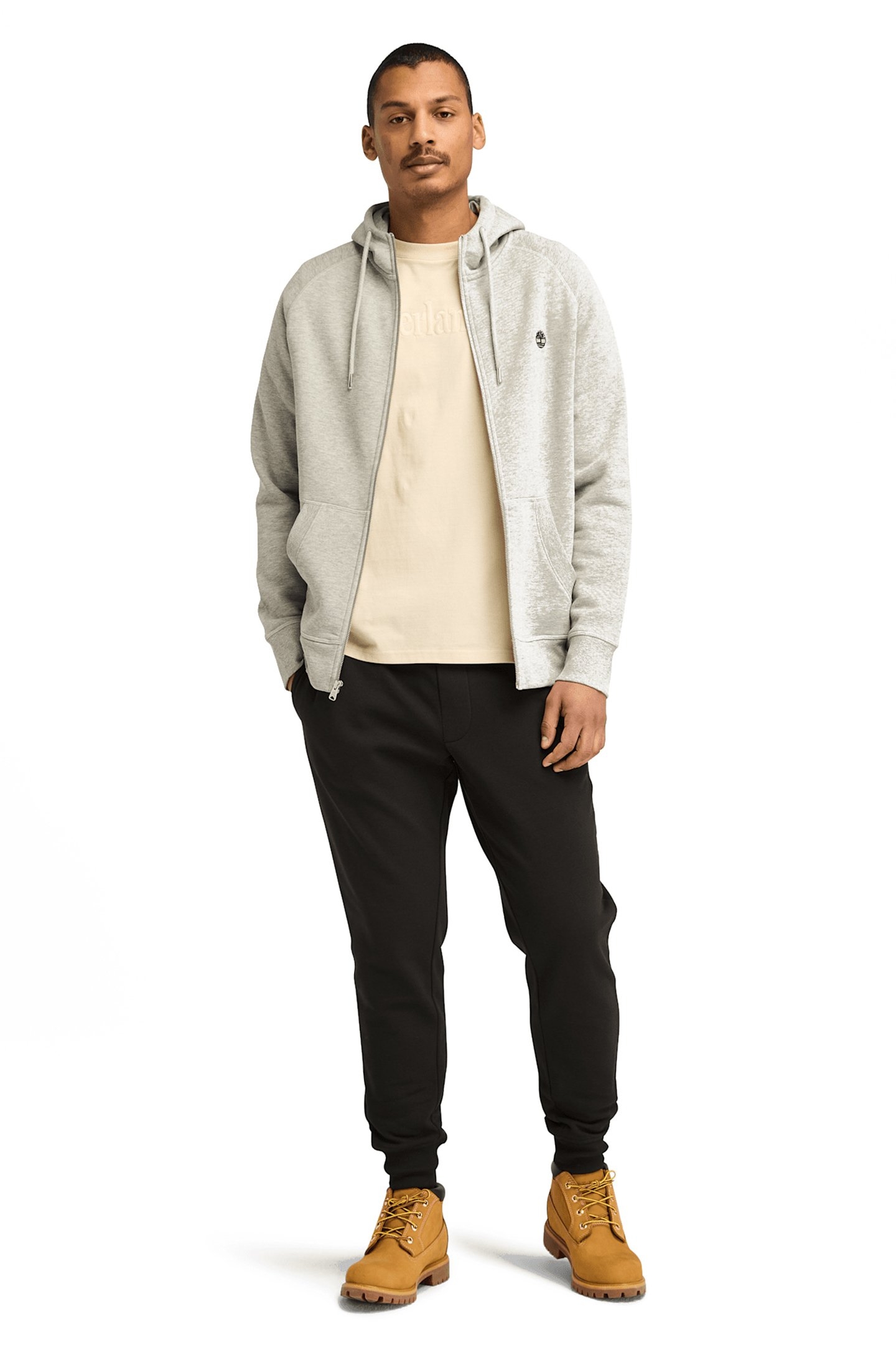 EXETER RIVER BRUSHED BACK FULL ZIP HOODIE MEDIUM GREY HEATHE 3