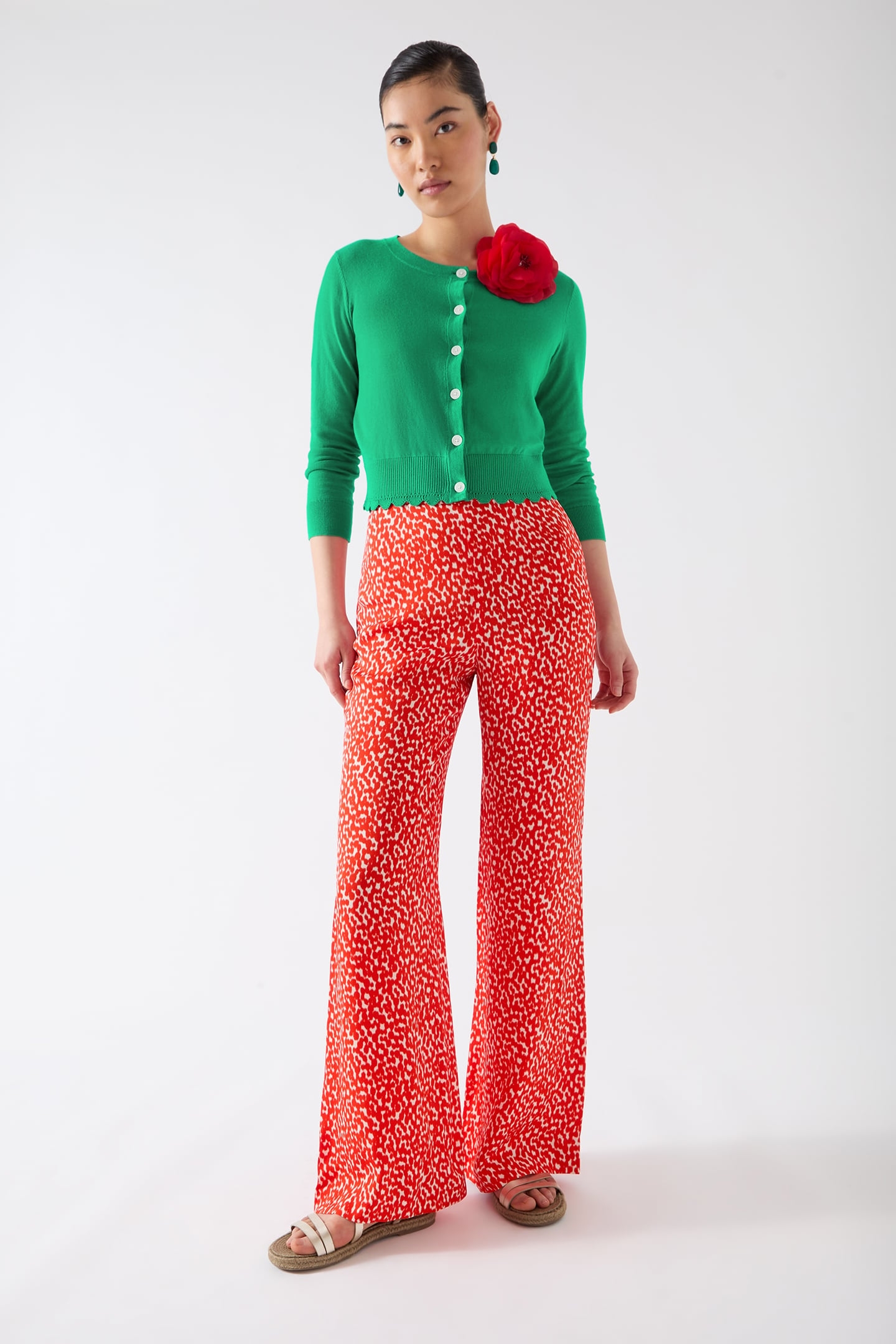 CD VANESSA CREW CARDIGAN BRIGHT GREEN 1