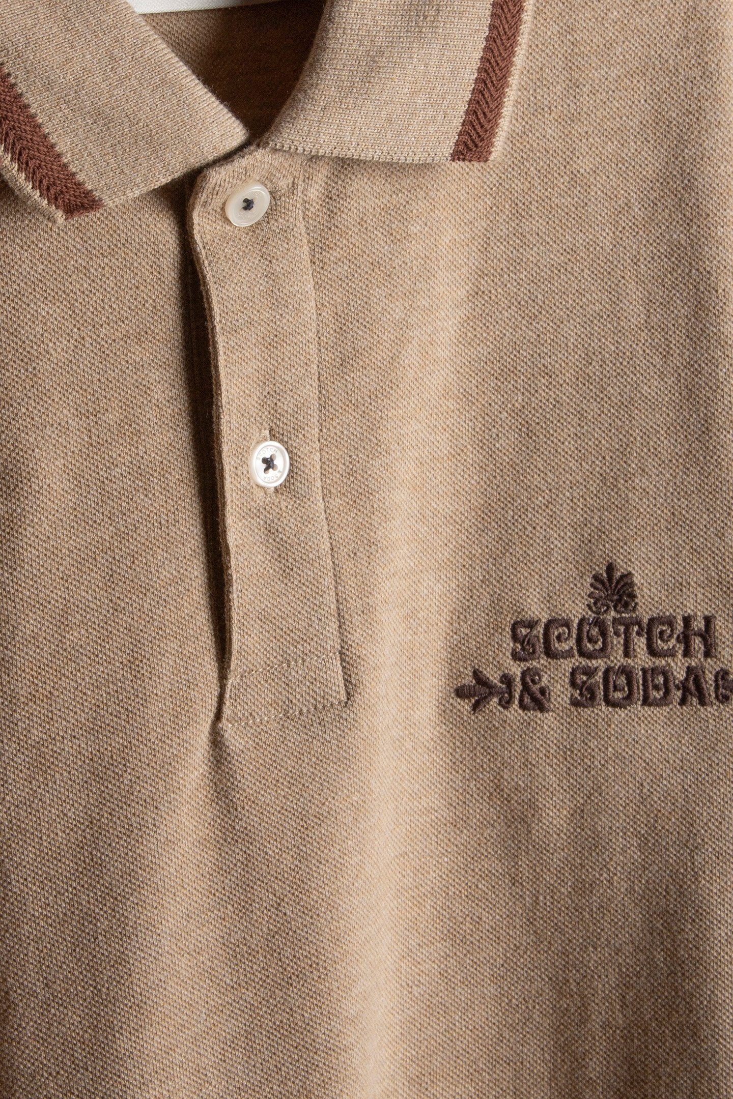 PIQUE SS POLO TAUPE 4