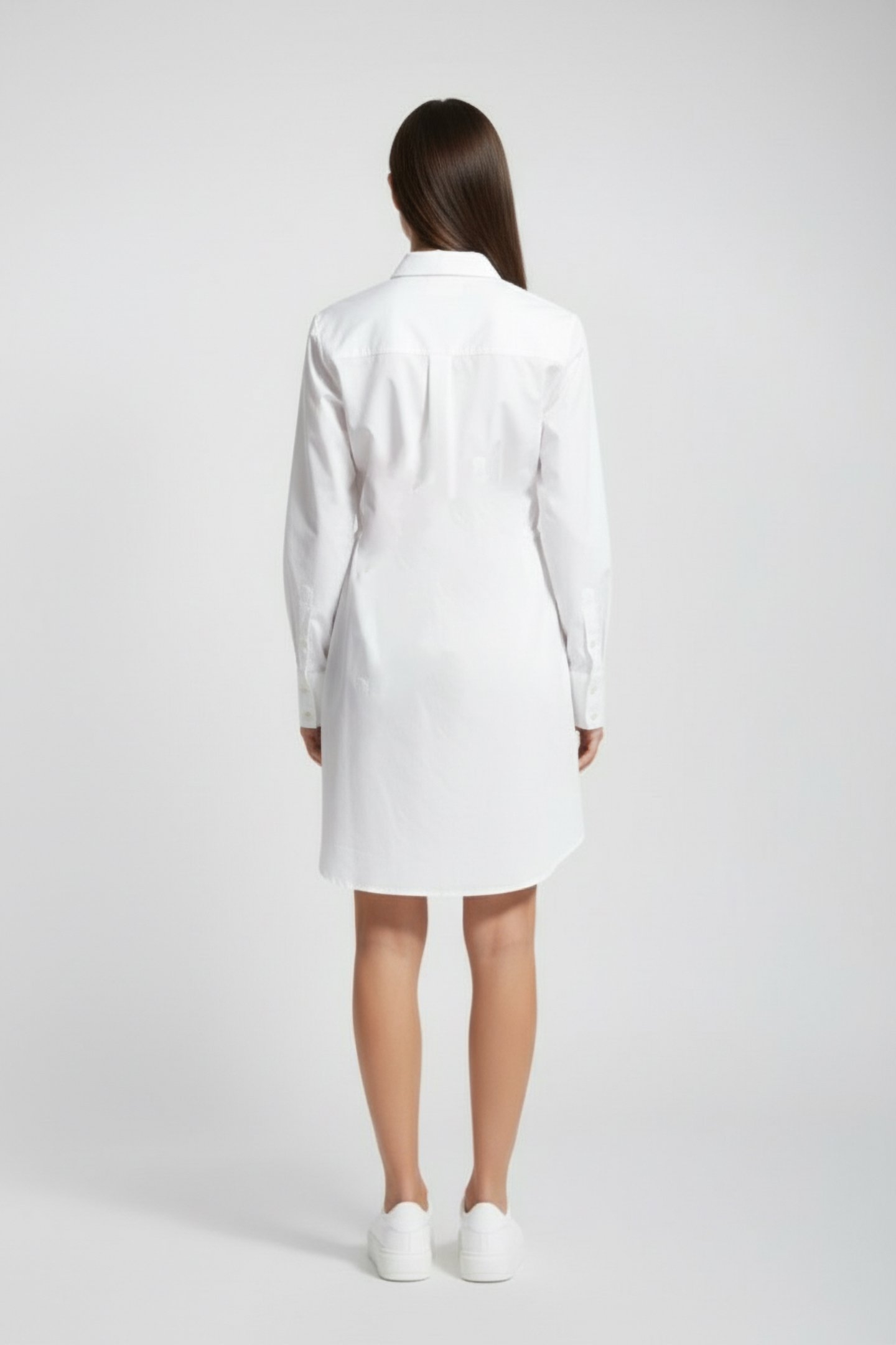 RHODES POPLIN SHIRT DRESS LINEN WHITE 2