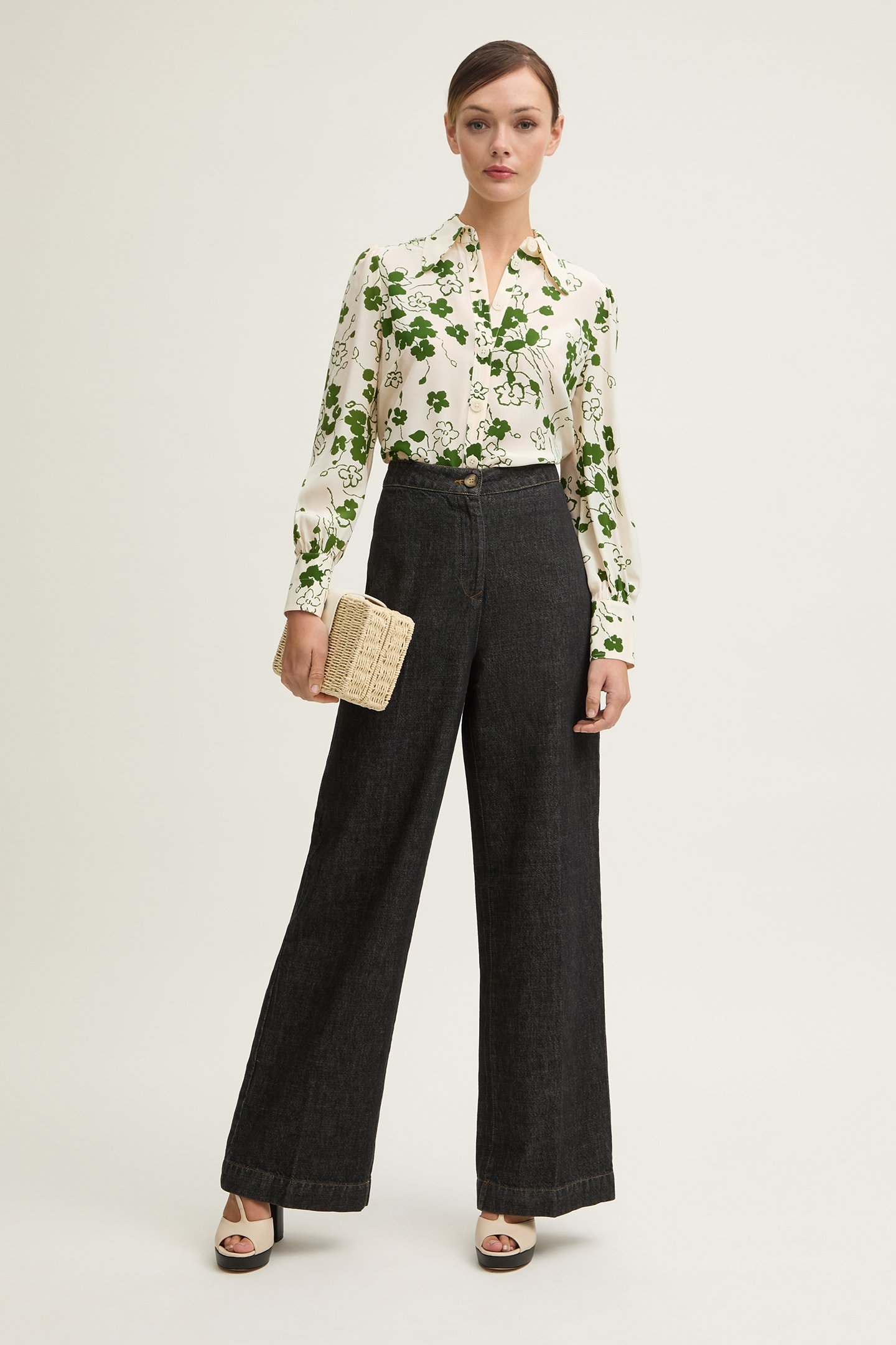 TW SONYA FLOWER BLOUSE GREEN 2