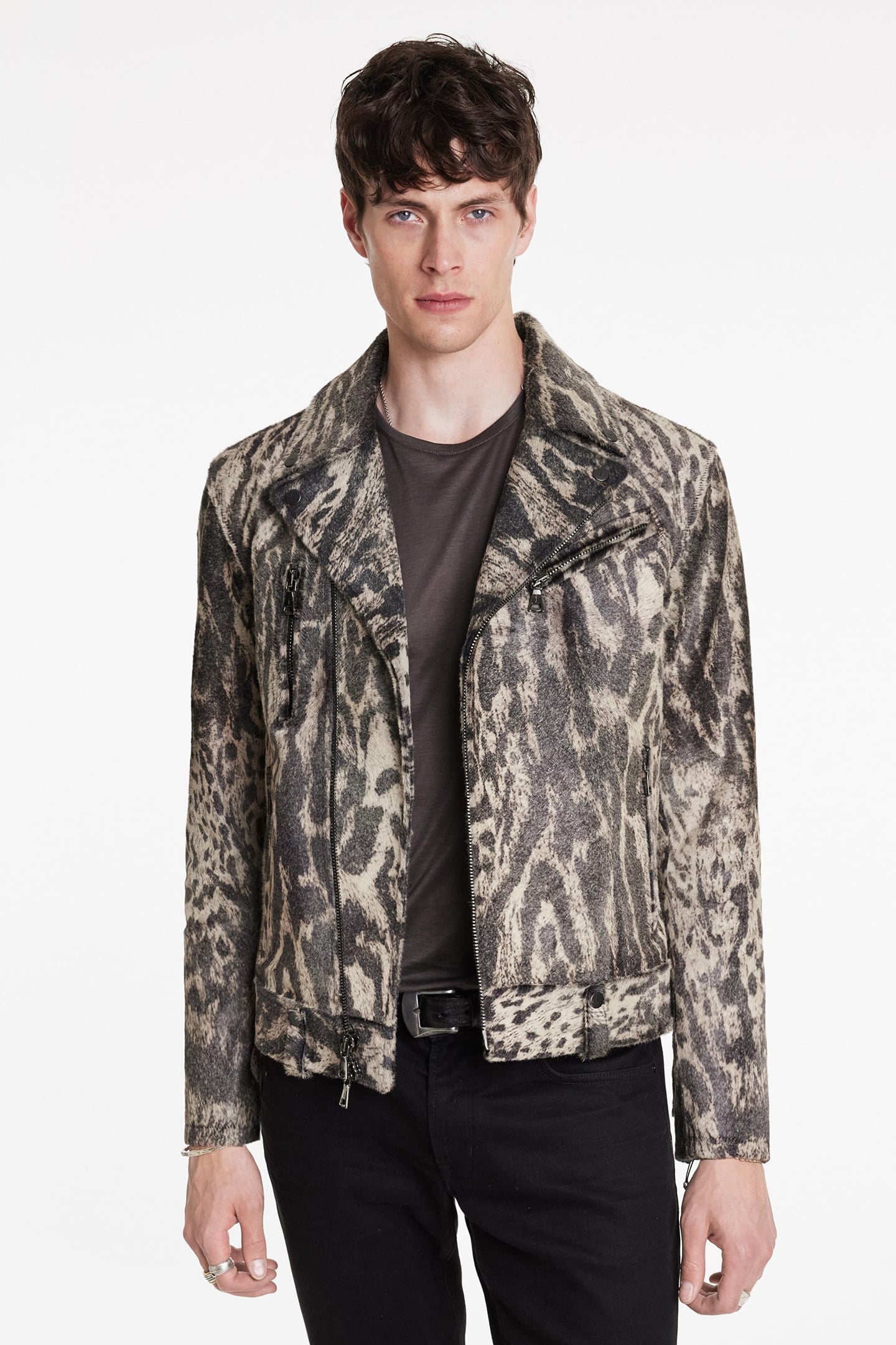 CHELSEA SLIM FIT ASYMMETIRIC ZIP CLOSURE SMOKED PEARL GREY 1