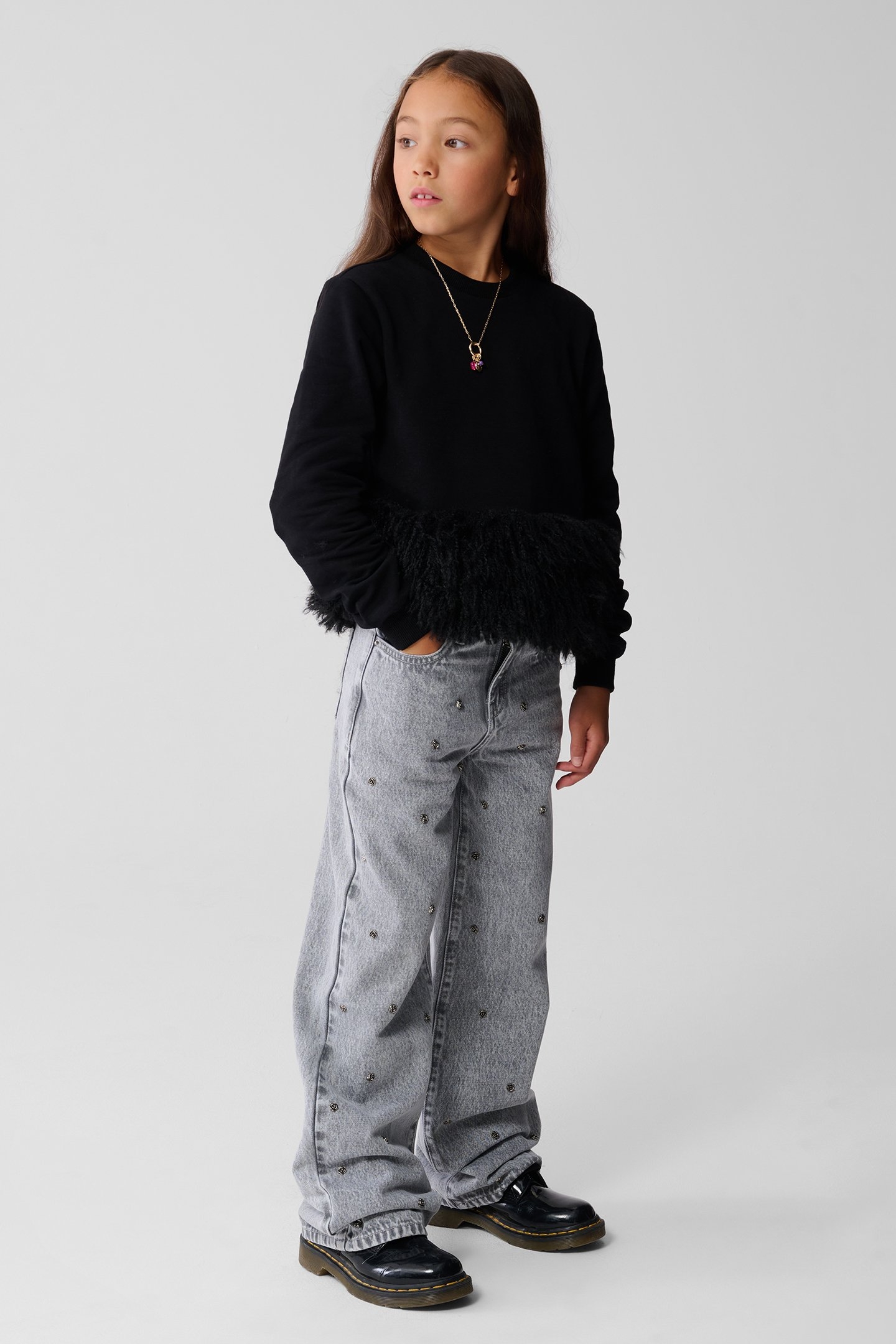 GIRLS SBFEATHER SWEAT BLACK 2