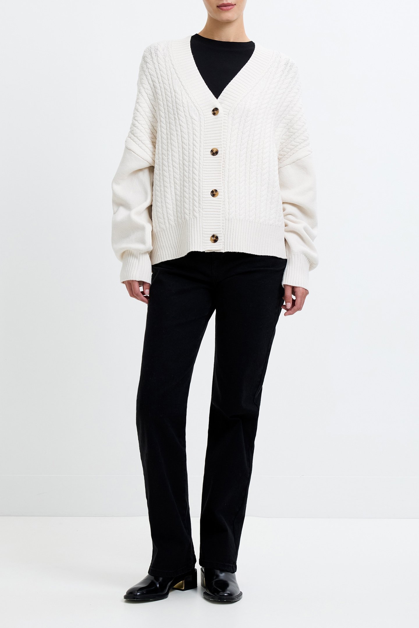 BABYSOFT CABLE KNIT CARDIGAN CLASSIC CREAM 3