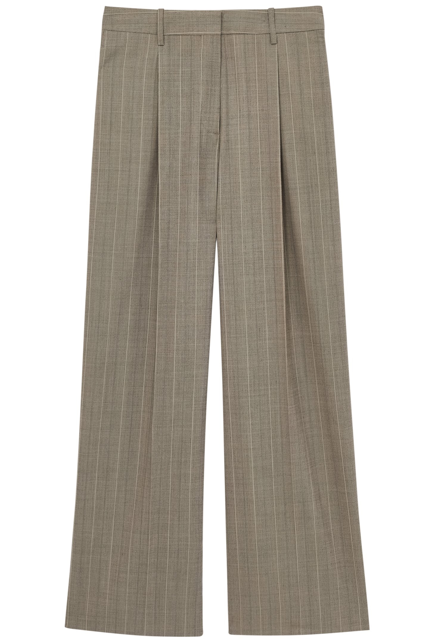 WIDE LEG PINSTRIPE TROUSER GREY 4