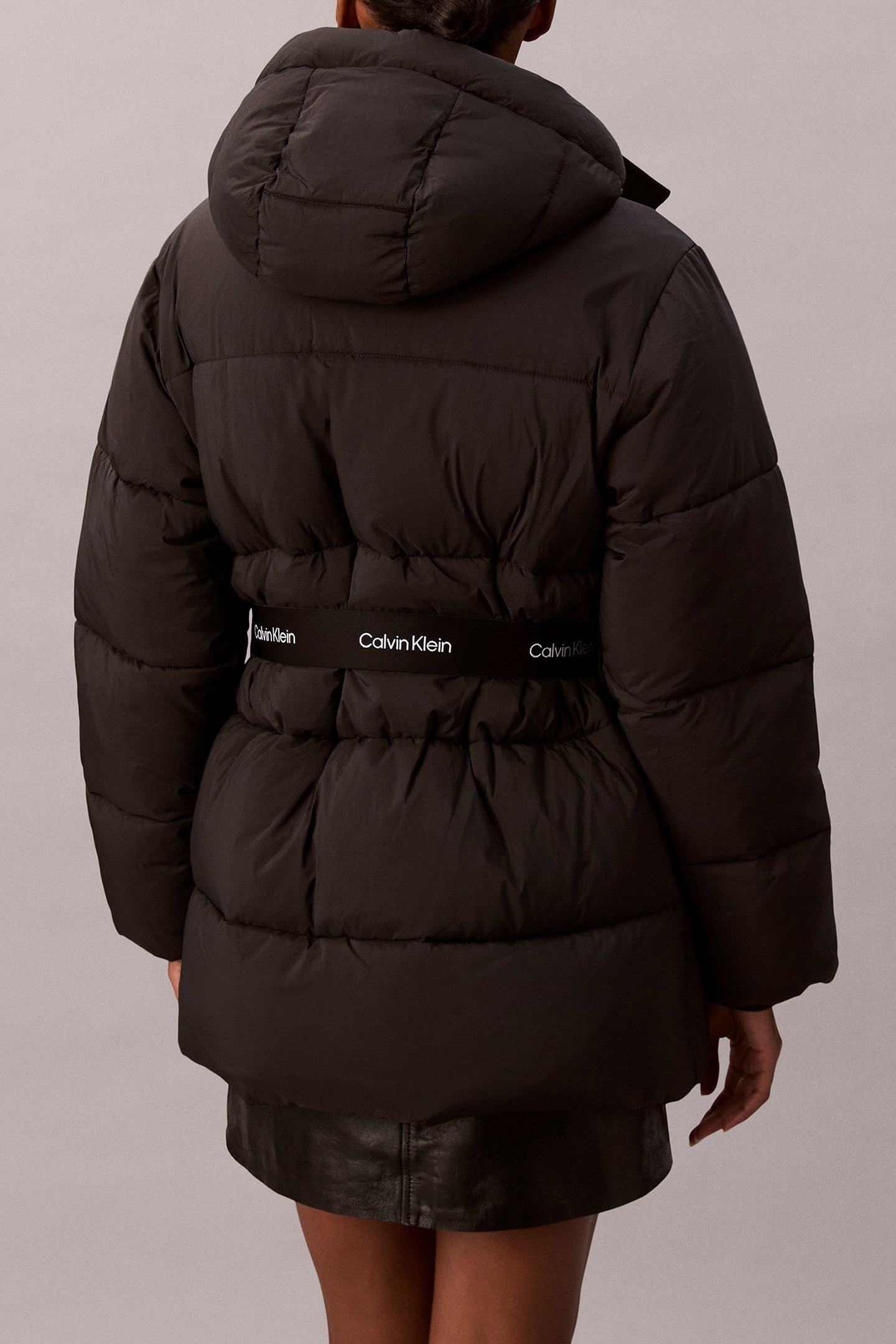 BELTED MIDWEIGHT PUFFER BLACK 3