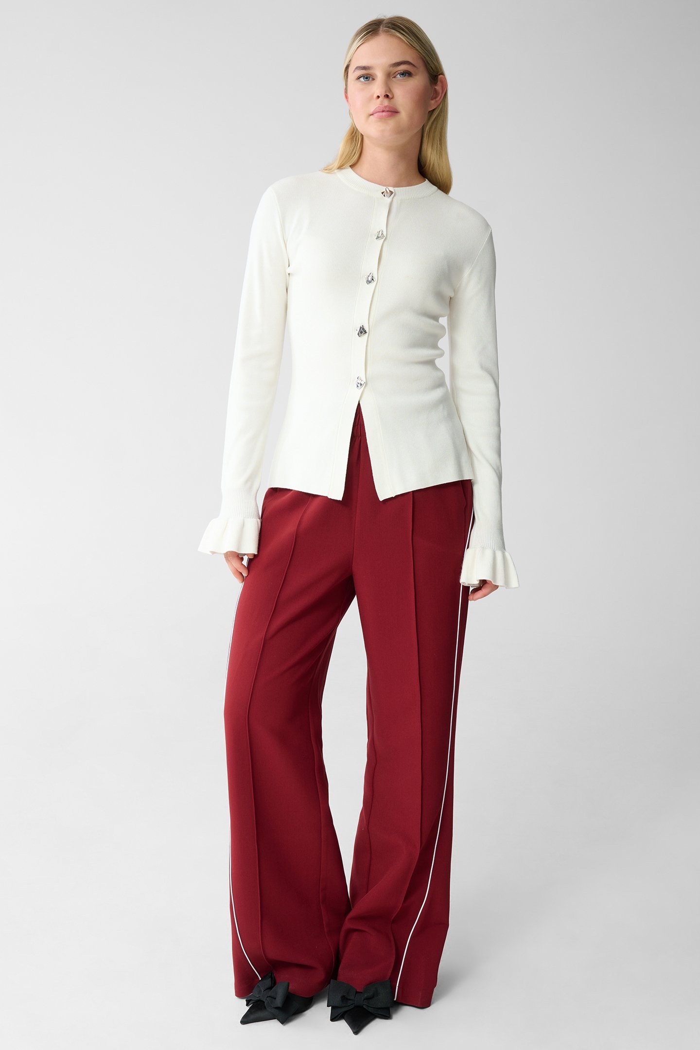 SBFRILL SLEEVE CARDIGAN OFFWHITE 2