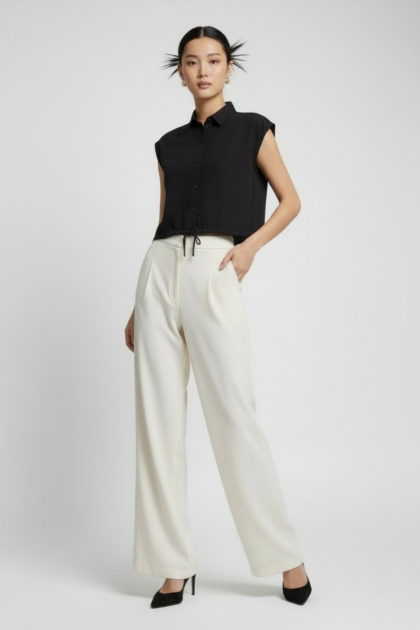 FLORA BLOUSE BLACK 1