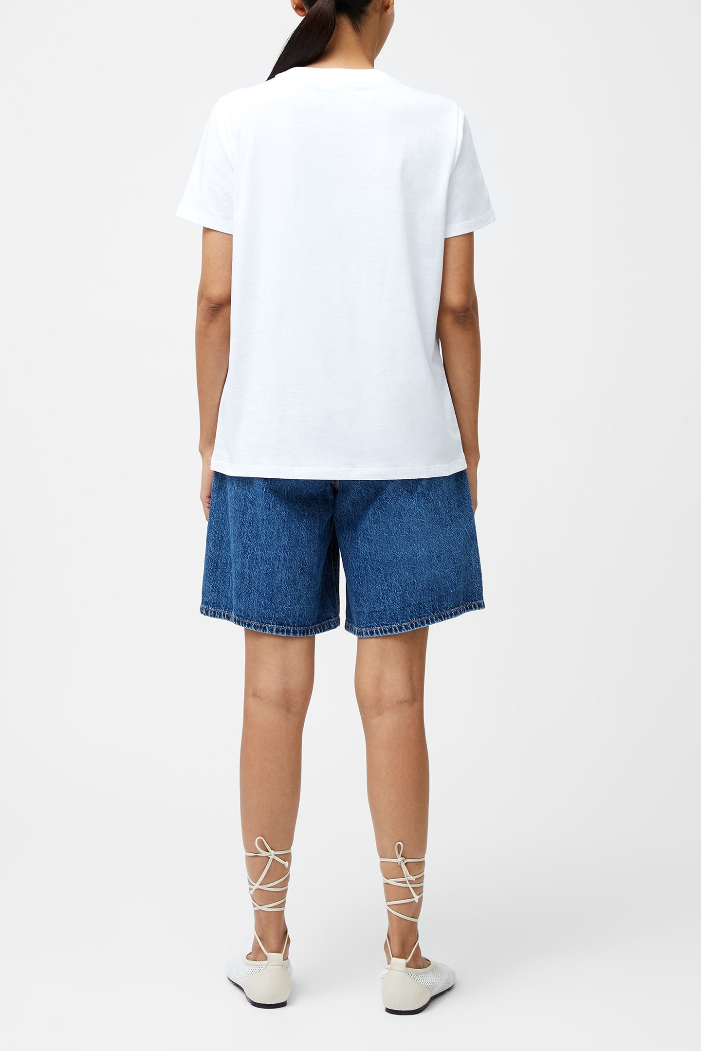 SEQUIN JERSEY SS TEE LINEN WHITE 2