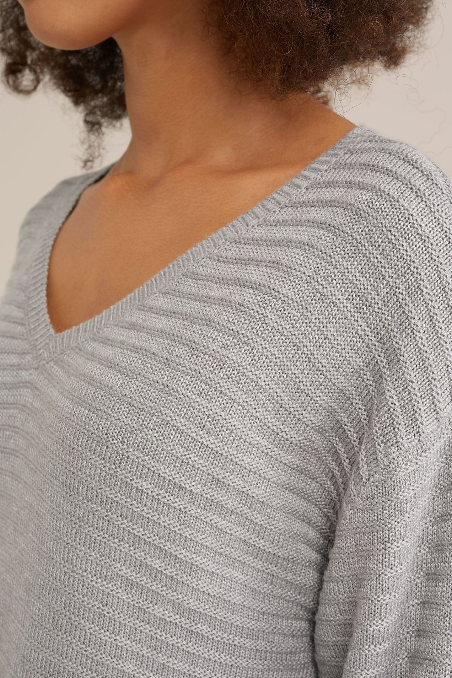 KNITTED PULLOVER LIGHT GREY 5