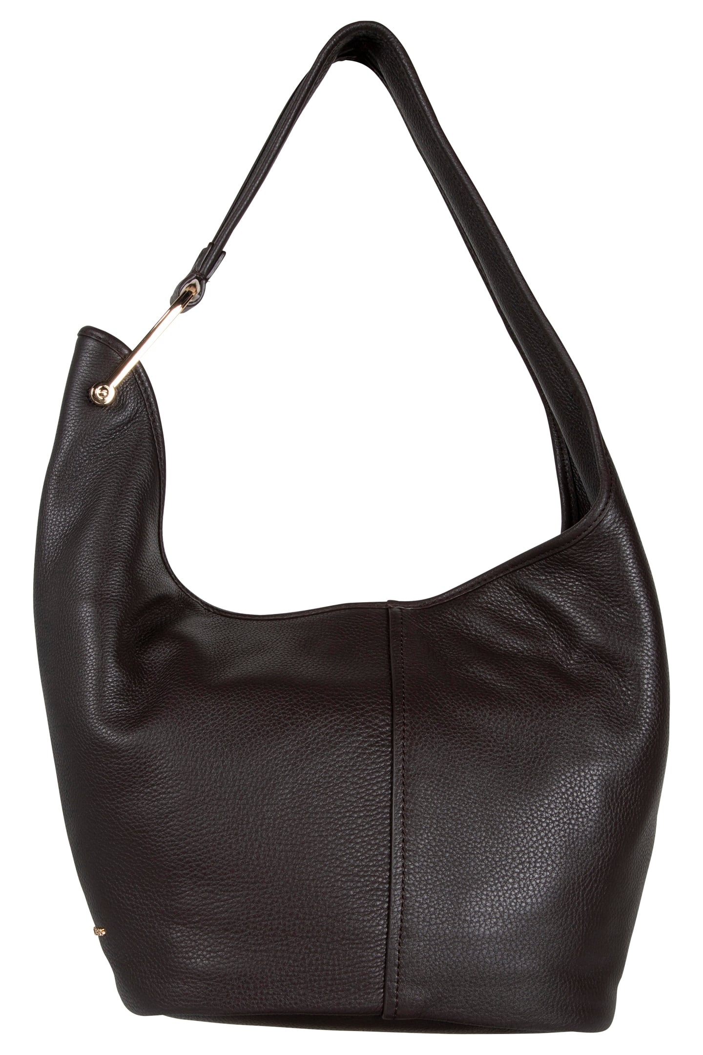 MEDIUM HOBO SHOULDER BAG IN CHOCOLATE 3