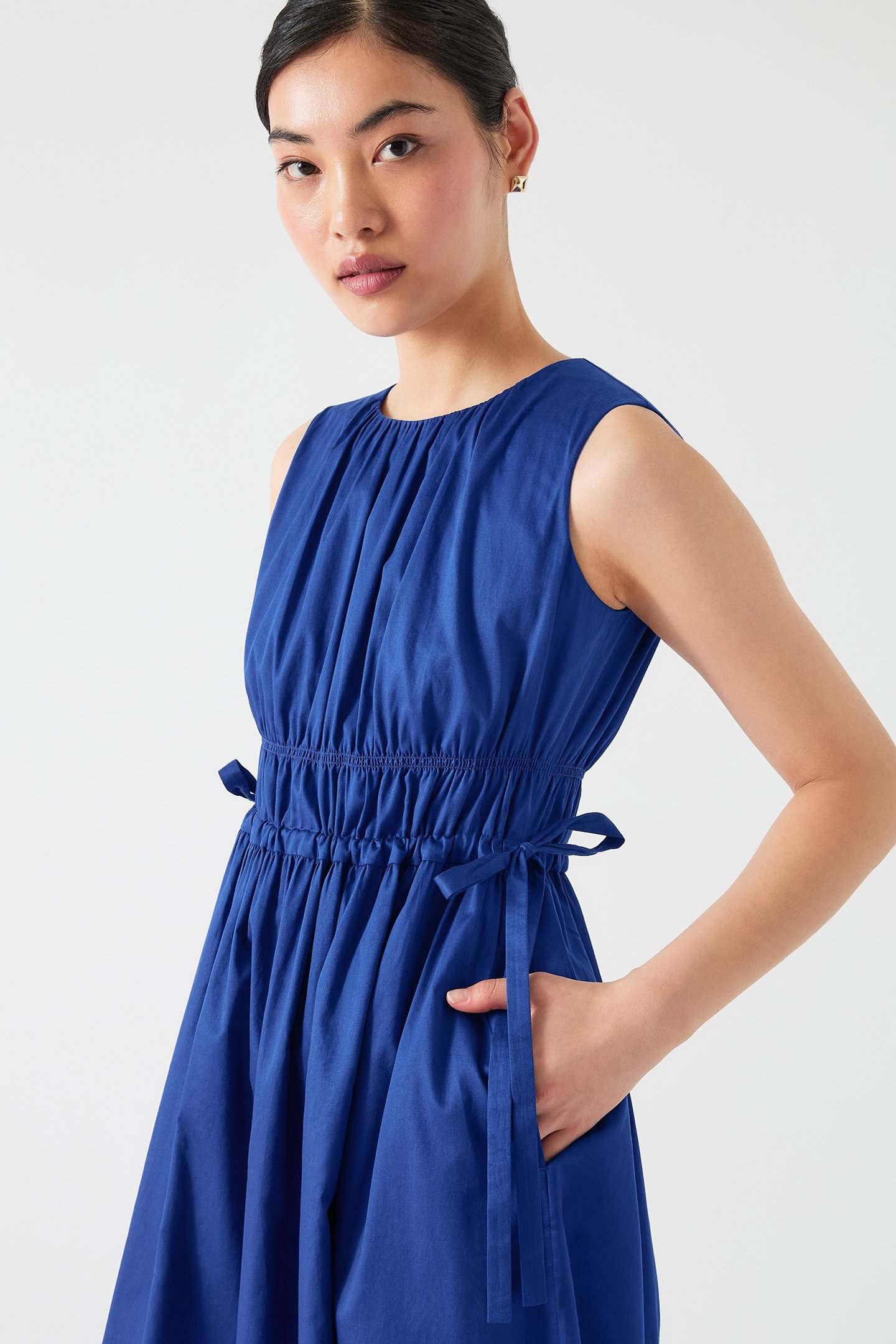DR LEA TIE WAIST DRESS ULTRA BLUE 5