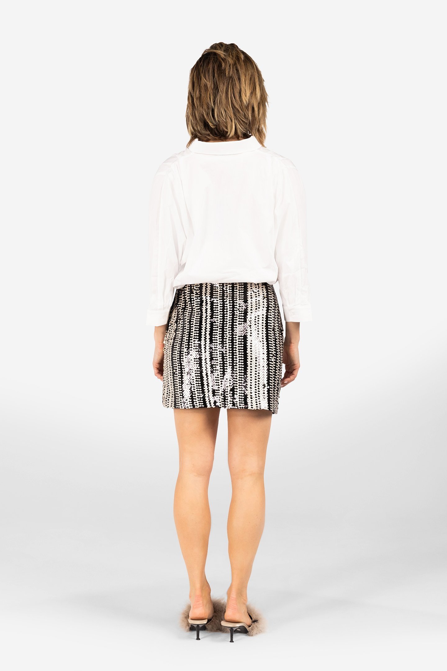 SINARA - PARTY SKIRTS BLACK/ WHITE 2