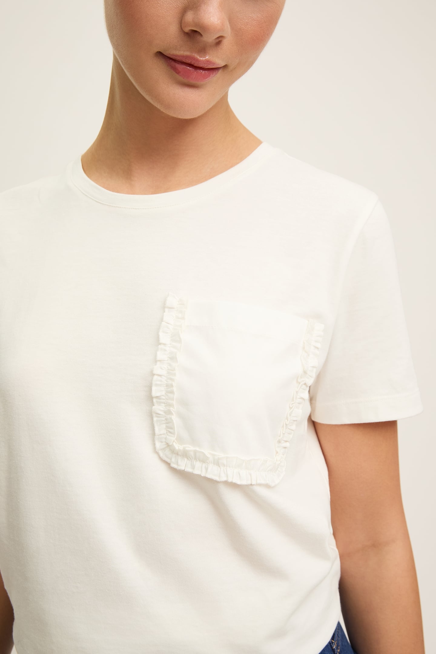 TJ HALLY FRILL SHIRT IVORY 4