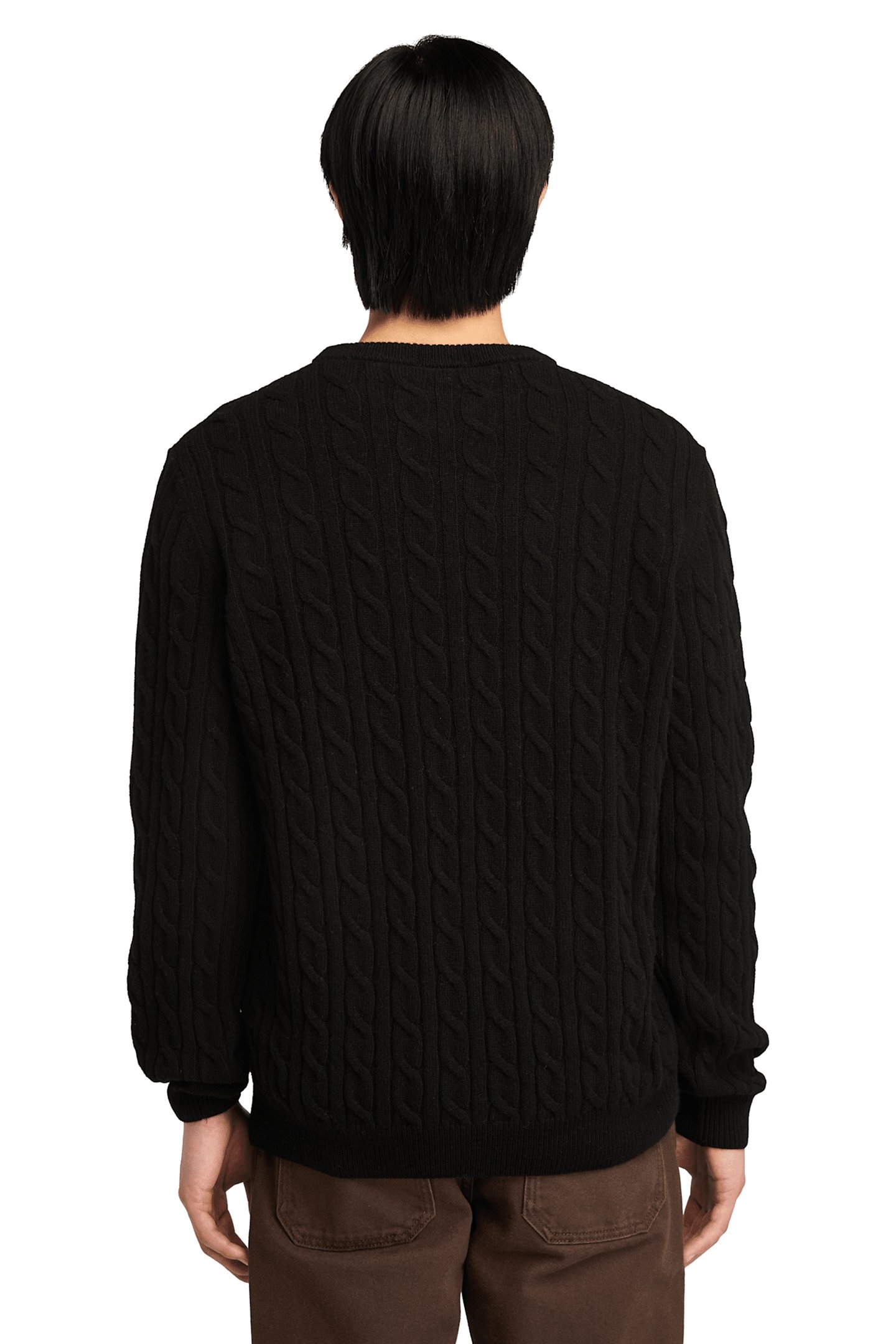 PHILLIPS BROOK CABLE CREW NECK SWEATER BLACK 2