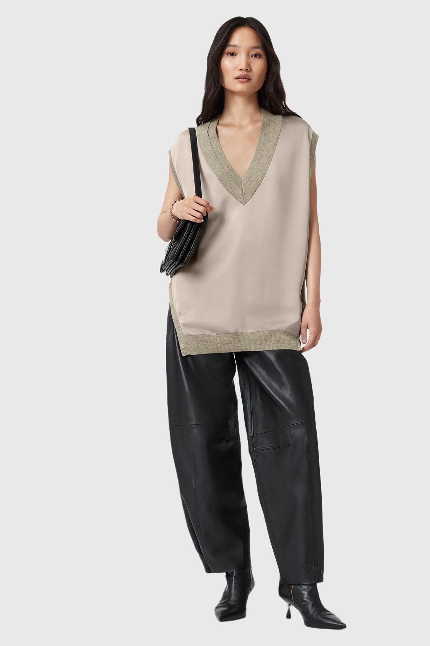 BERN STUD TANK TAUPE GREY 3