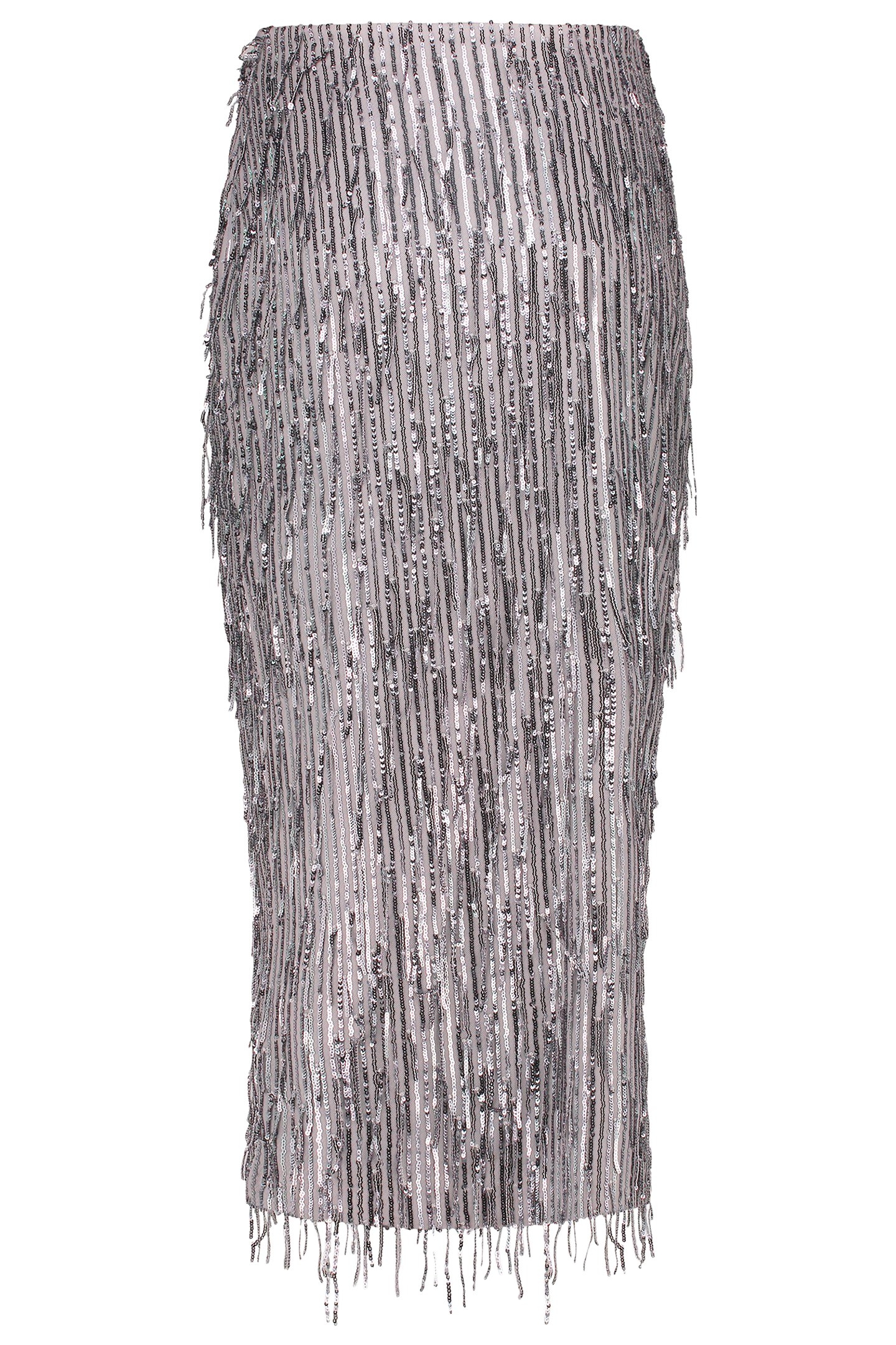 SIERA - PARTY SKIRTS GREY FRINGED 4