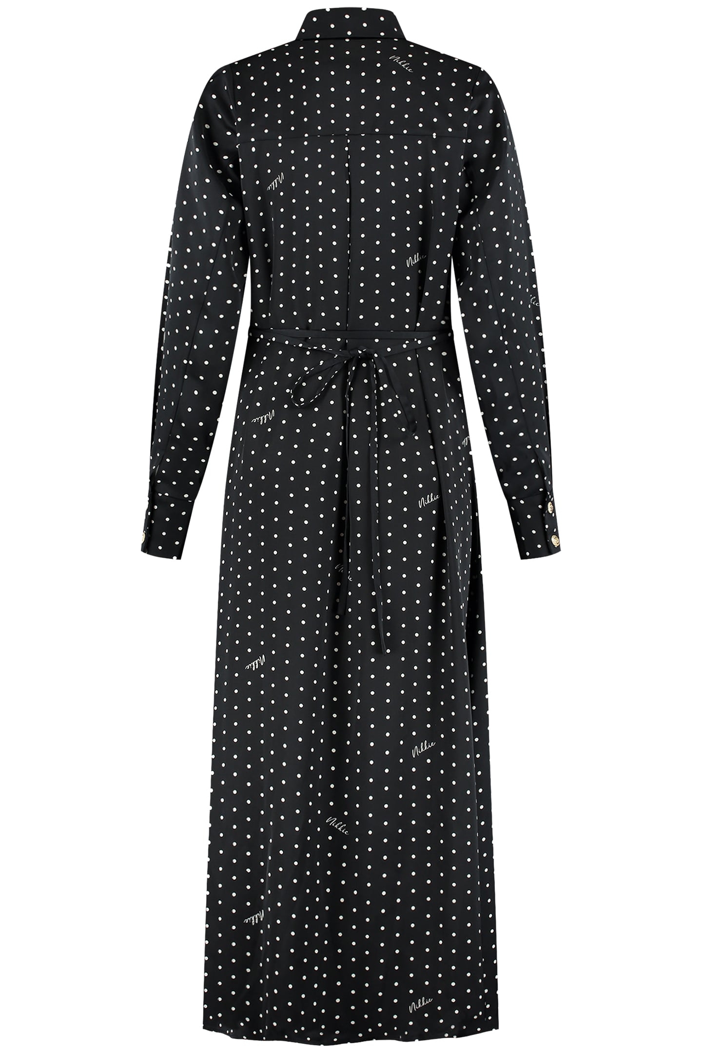 HALYCH SATIN MAXI DRESS BLACK 3