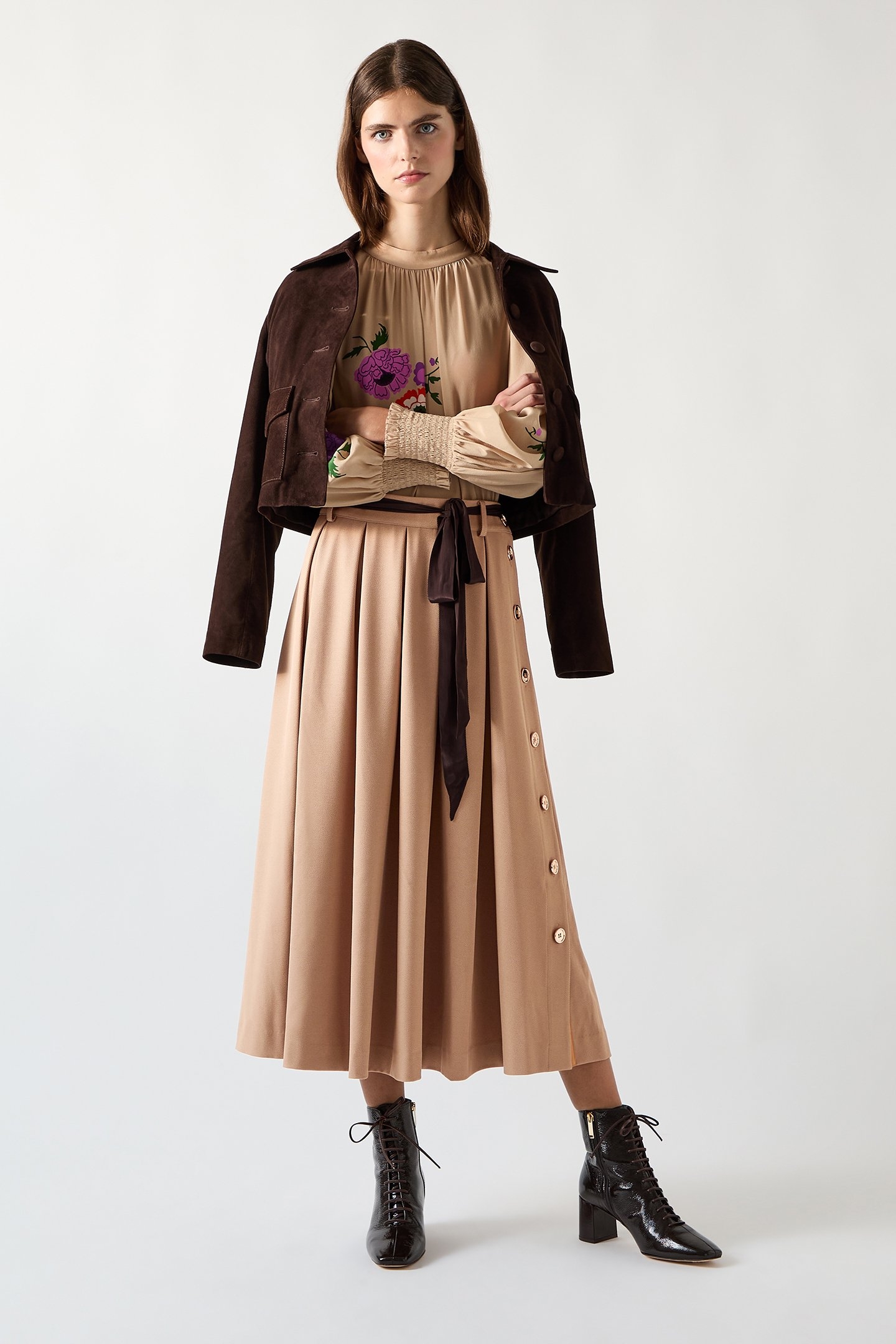 SK JOEL TWILL SKIRT CAMEL 5