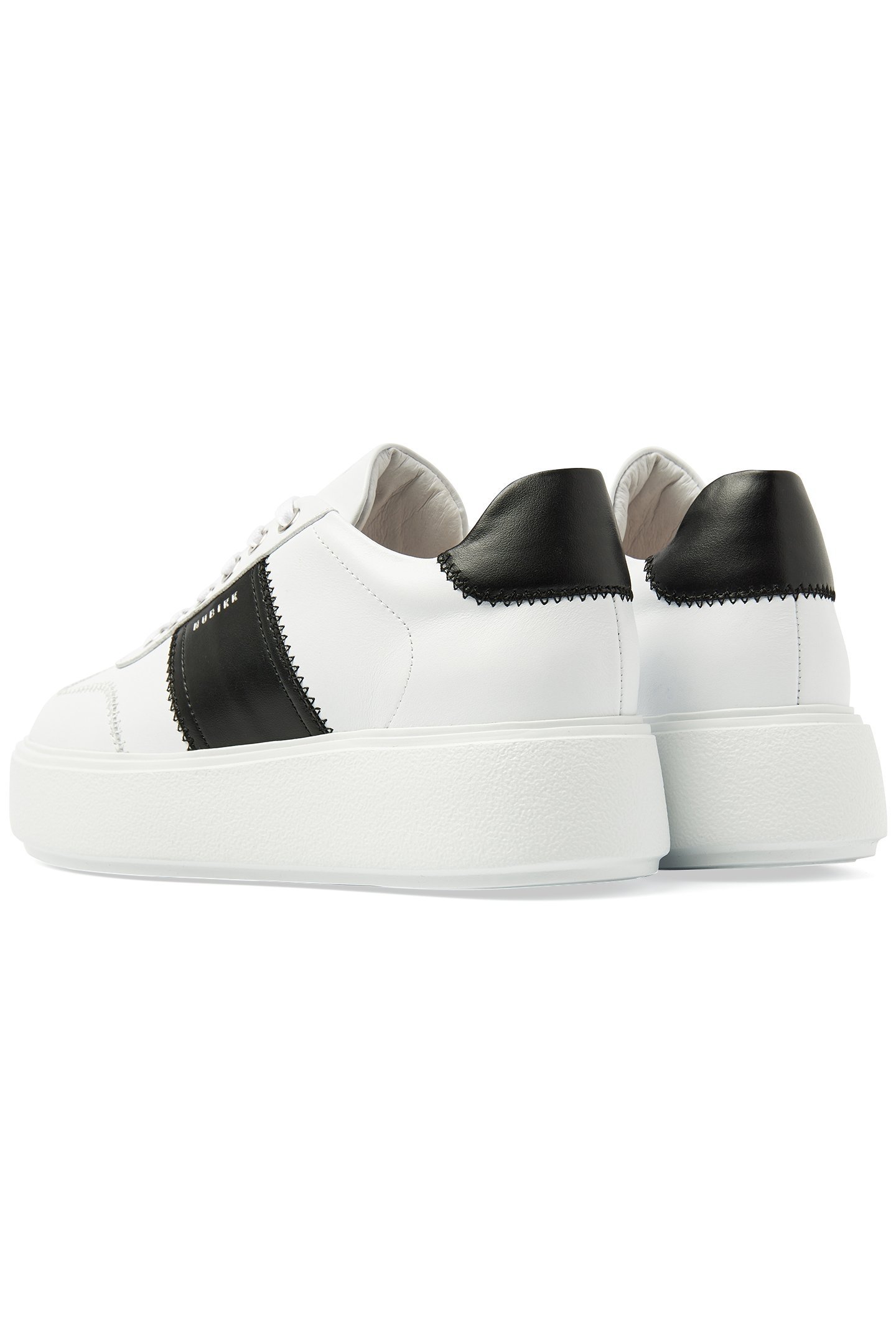 ELISE WING WHITE LEATHER - BLACK 3