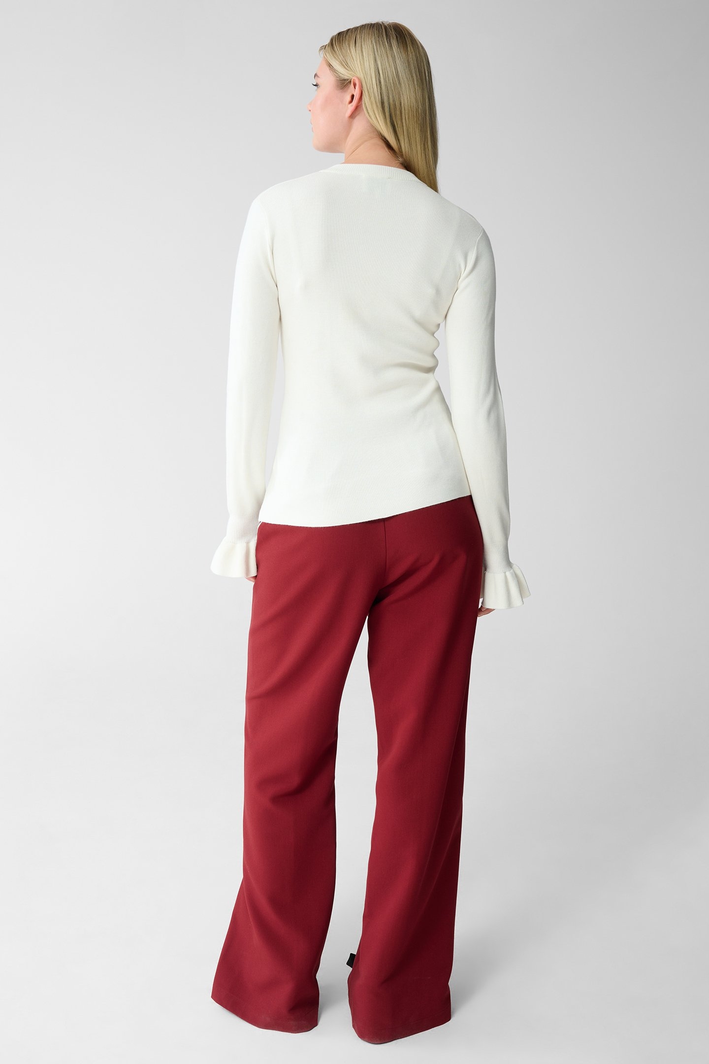 SBFRILL SLEEVE CARDIGAN OFFWHITE 3