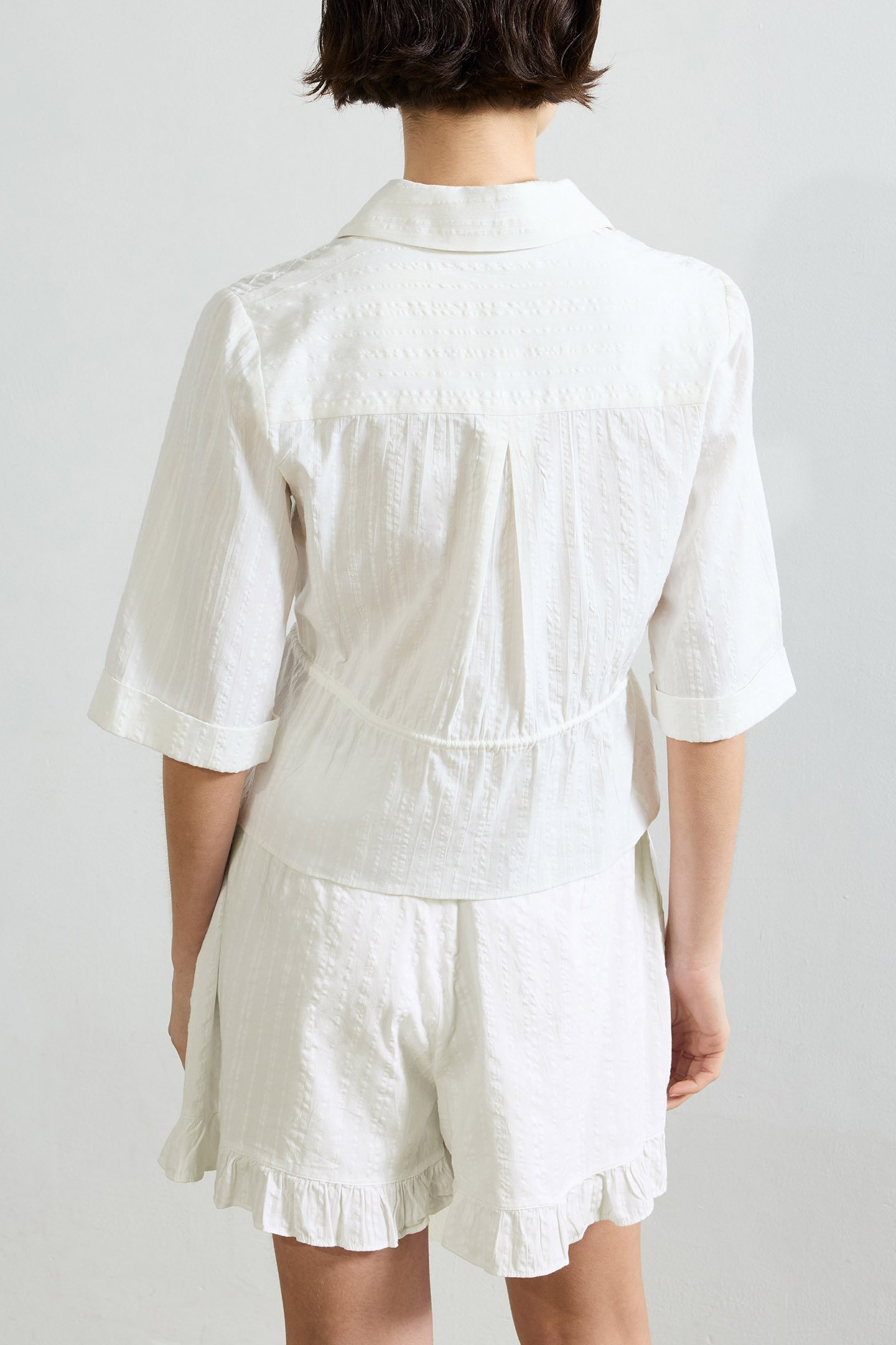 BARNET COTTOM STRIPED SHIRT LINEN WHITE 3