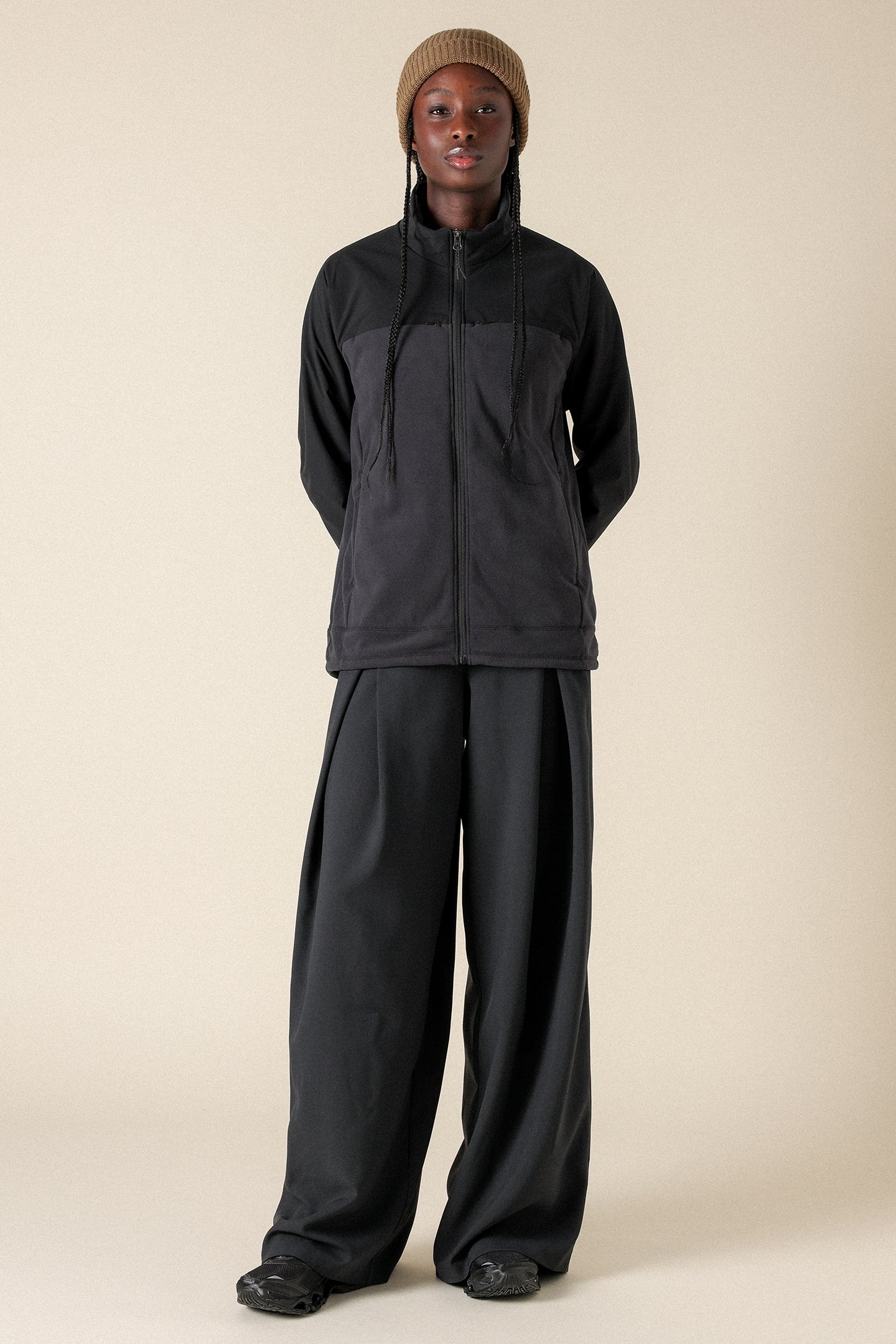 UNISEX SL SHINZO ZIP FLEECE JACKET BLACK 2