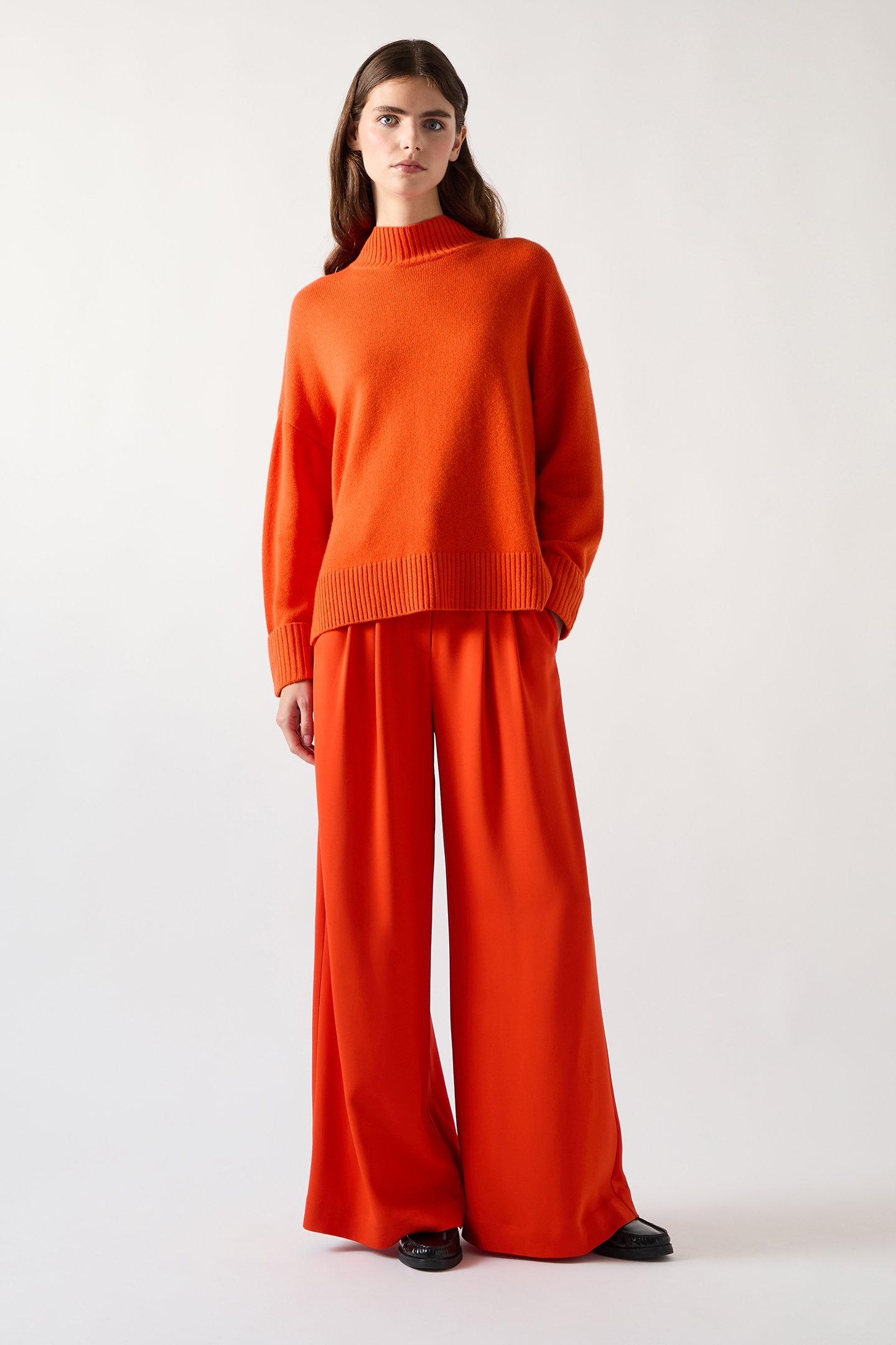 TK LEIGH HIGH NECK JUMPER BRIGHT ORANGE 1