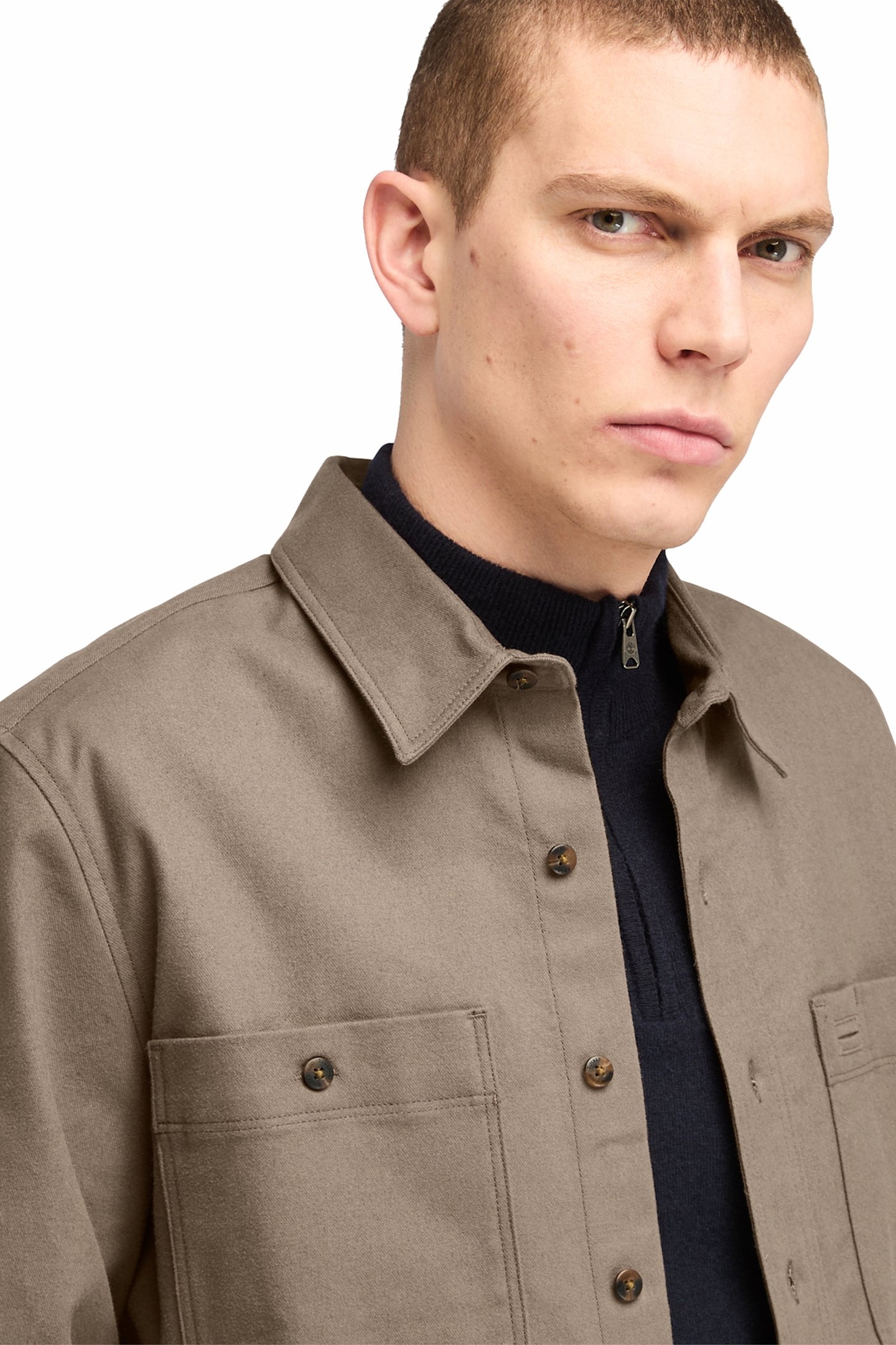 WINDHAM BRUSHED TWILL OVERSHIRT CHOCOLATE CHIP 5
