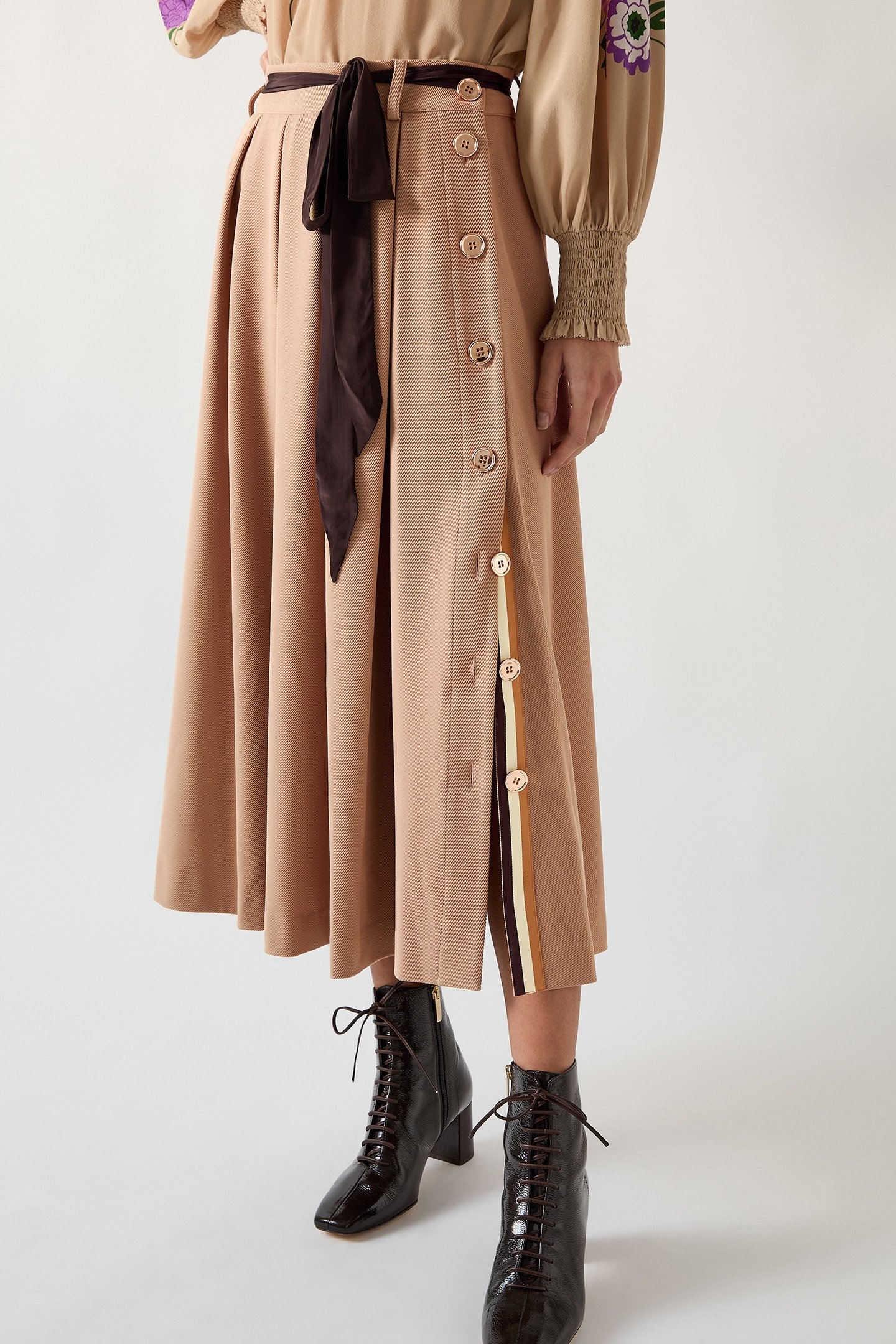 SK JOEL TWILL SKIRT CAMEL 1