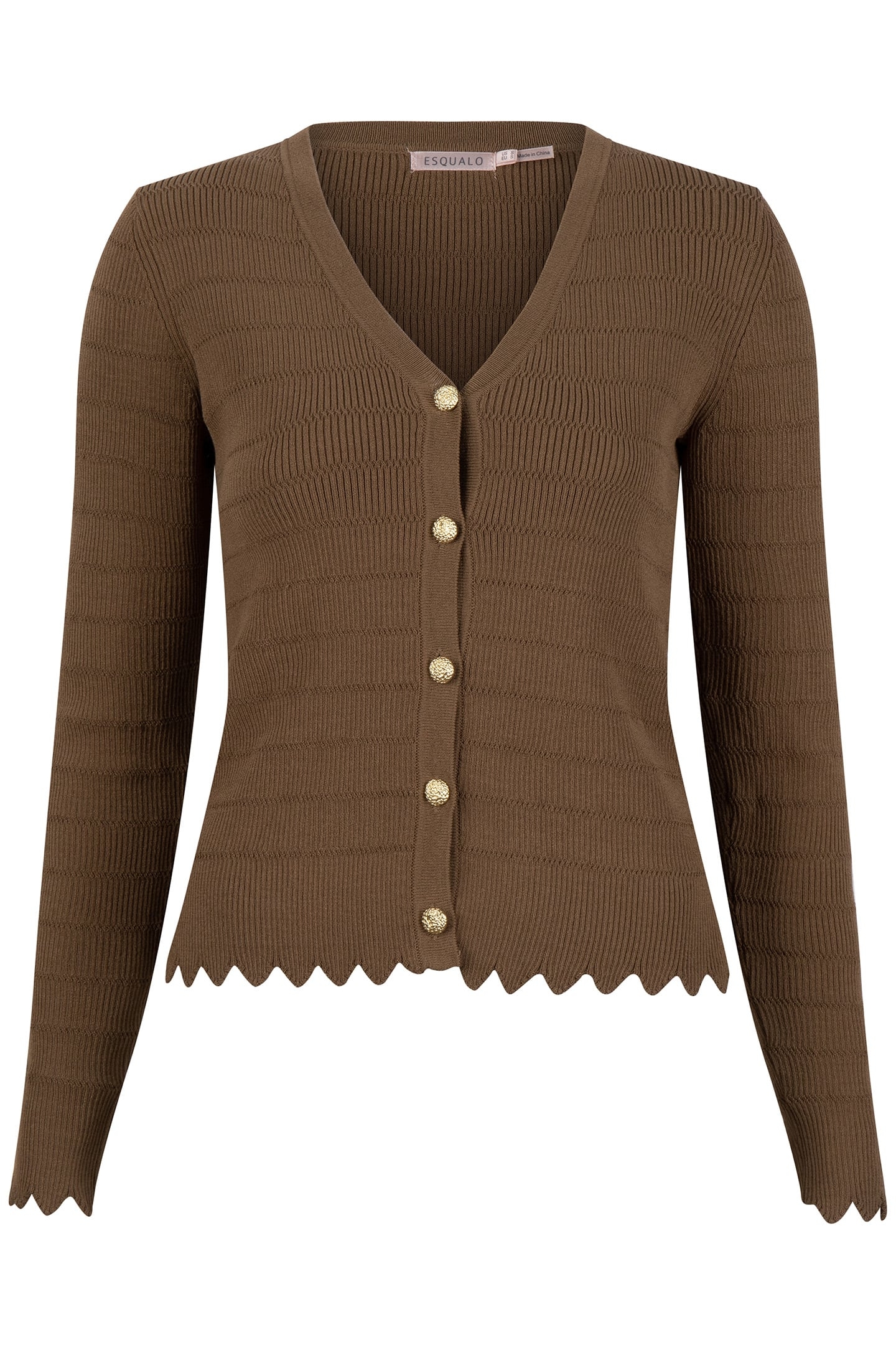 CARDIGAN SHORT FANCY KNIT ARMY GREEN 3