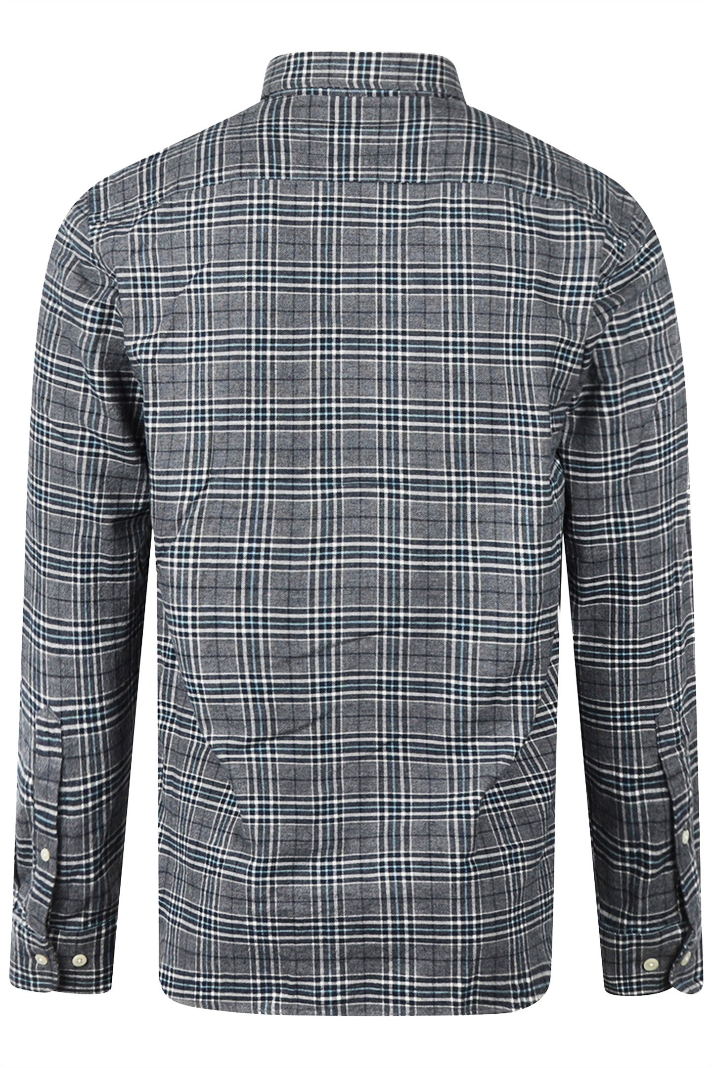 FLANNEL TWILL CHECK SHIRT NAVY 5