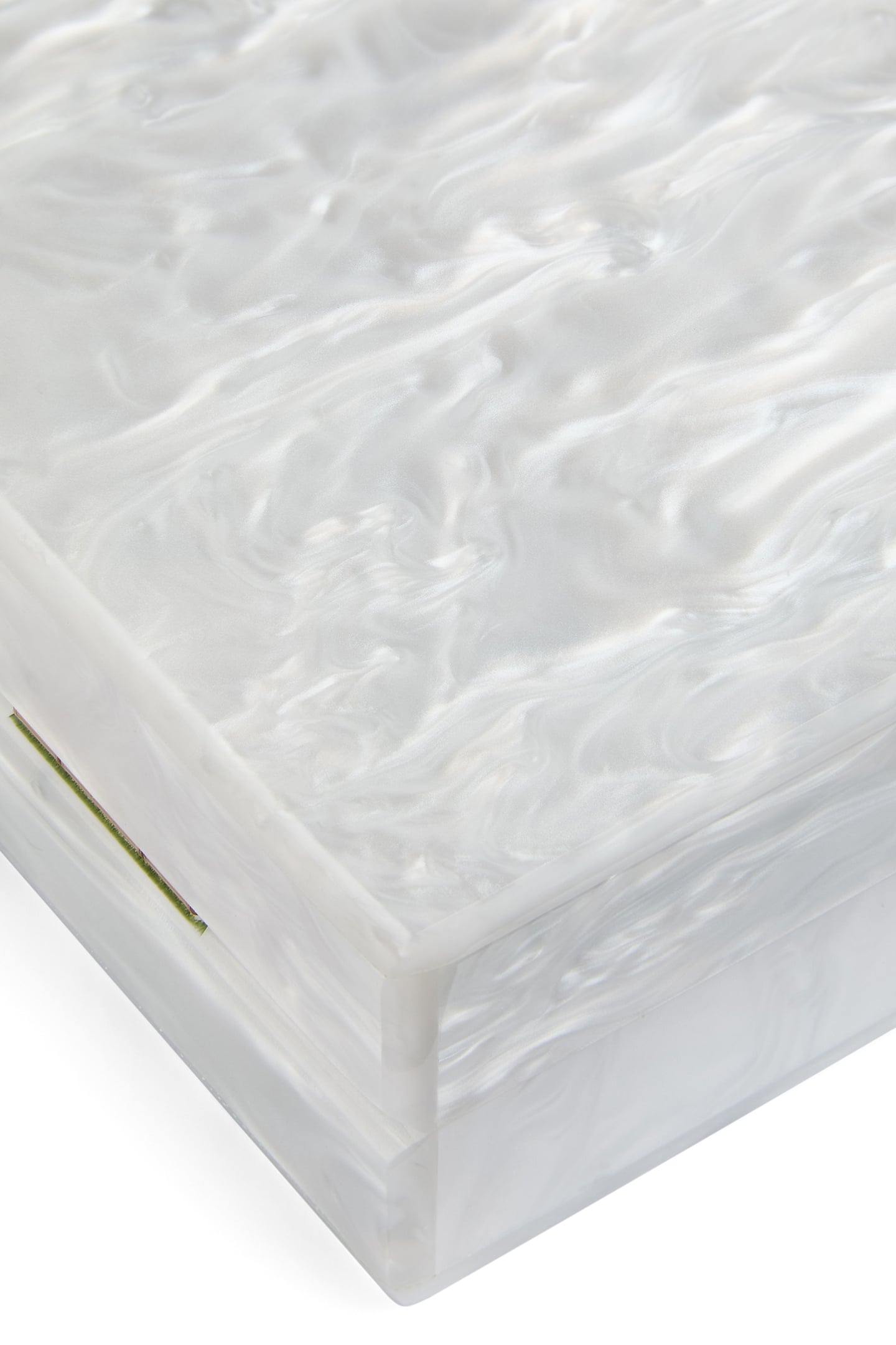 CU MAEVE RESIN BOX CLUTCH ECRU 3