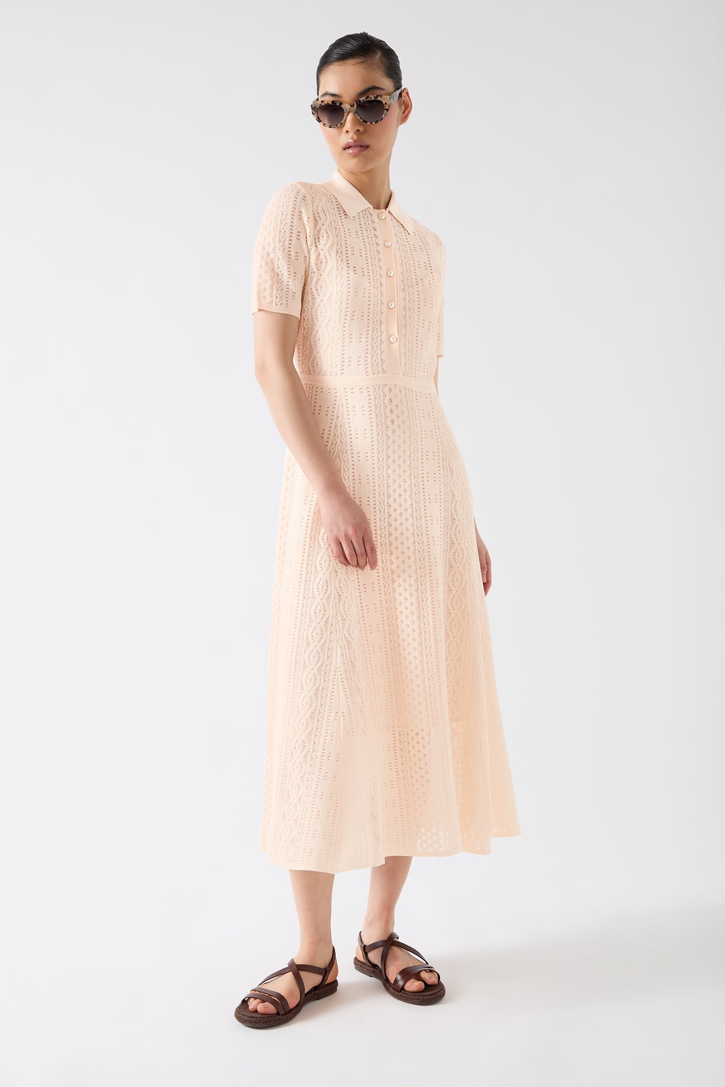 DR DEAN LACE KNIT DRESS LIGHT PINK 4