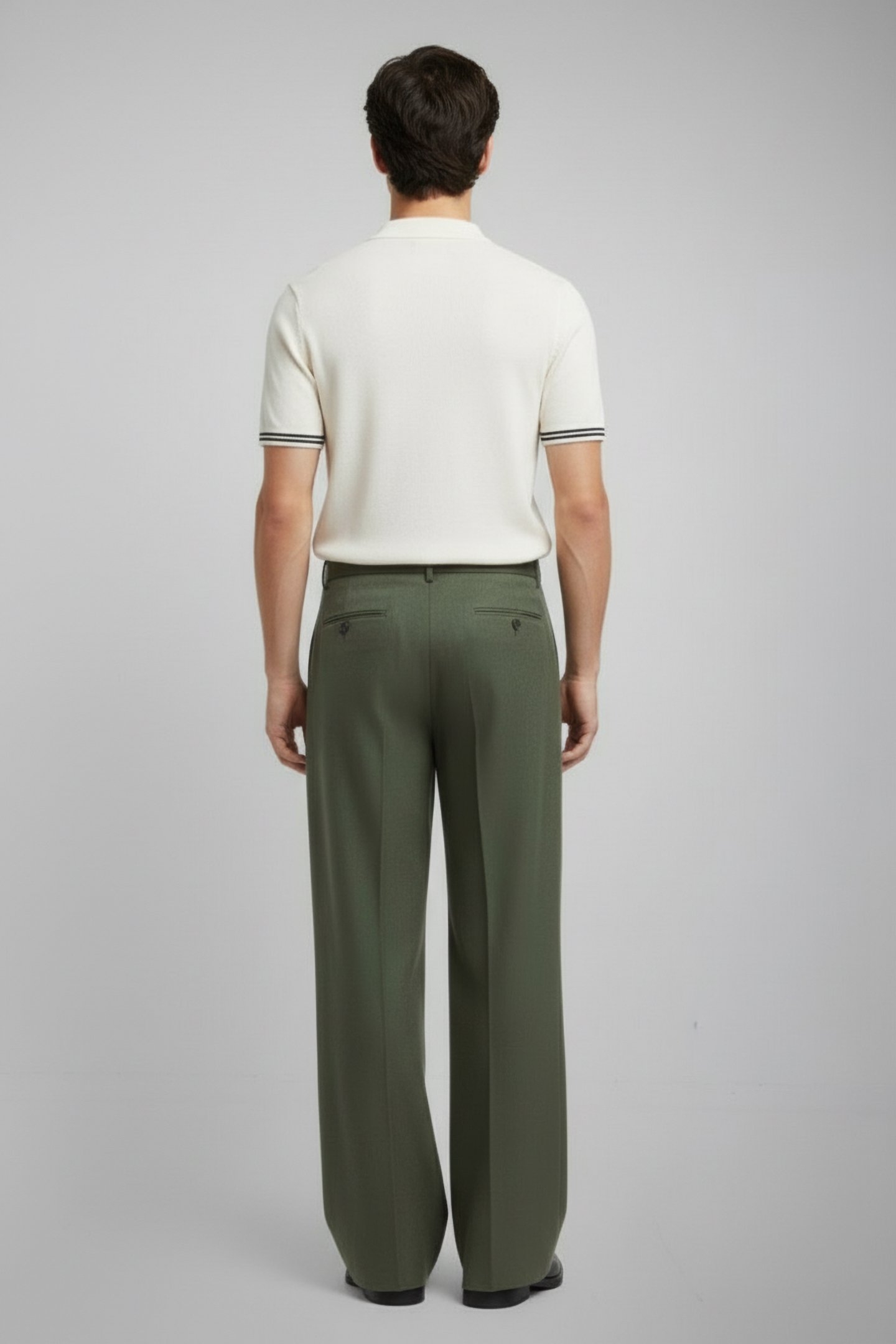 TIPPED SHIRT SHORT SLEEVE ECRU/MARINE 2