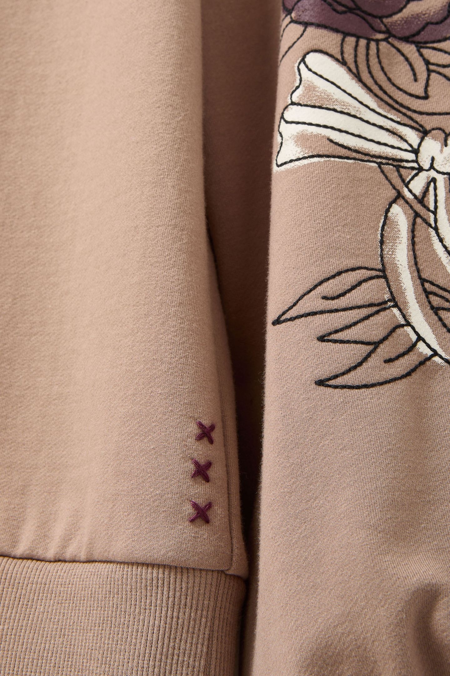 GRAPHIC HOODIE TAUPE GREY 6