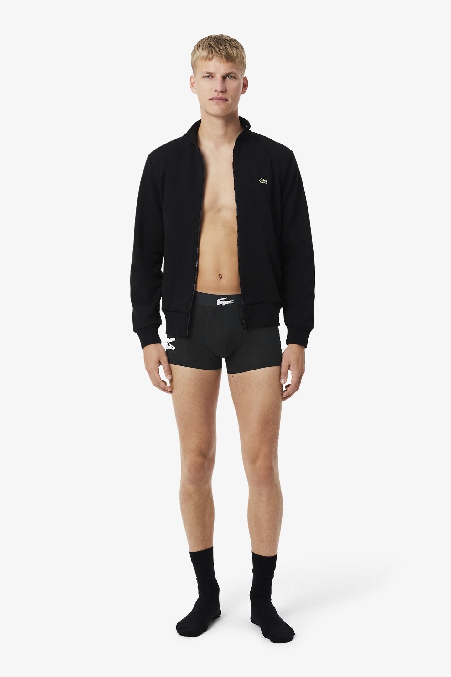 3-PACK STRETCH COTTON TRUNKS BLACK/WHITE-BLACK-BLACK 3