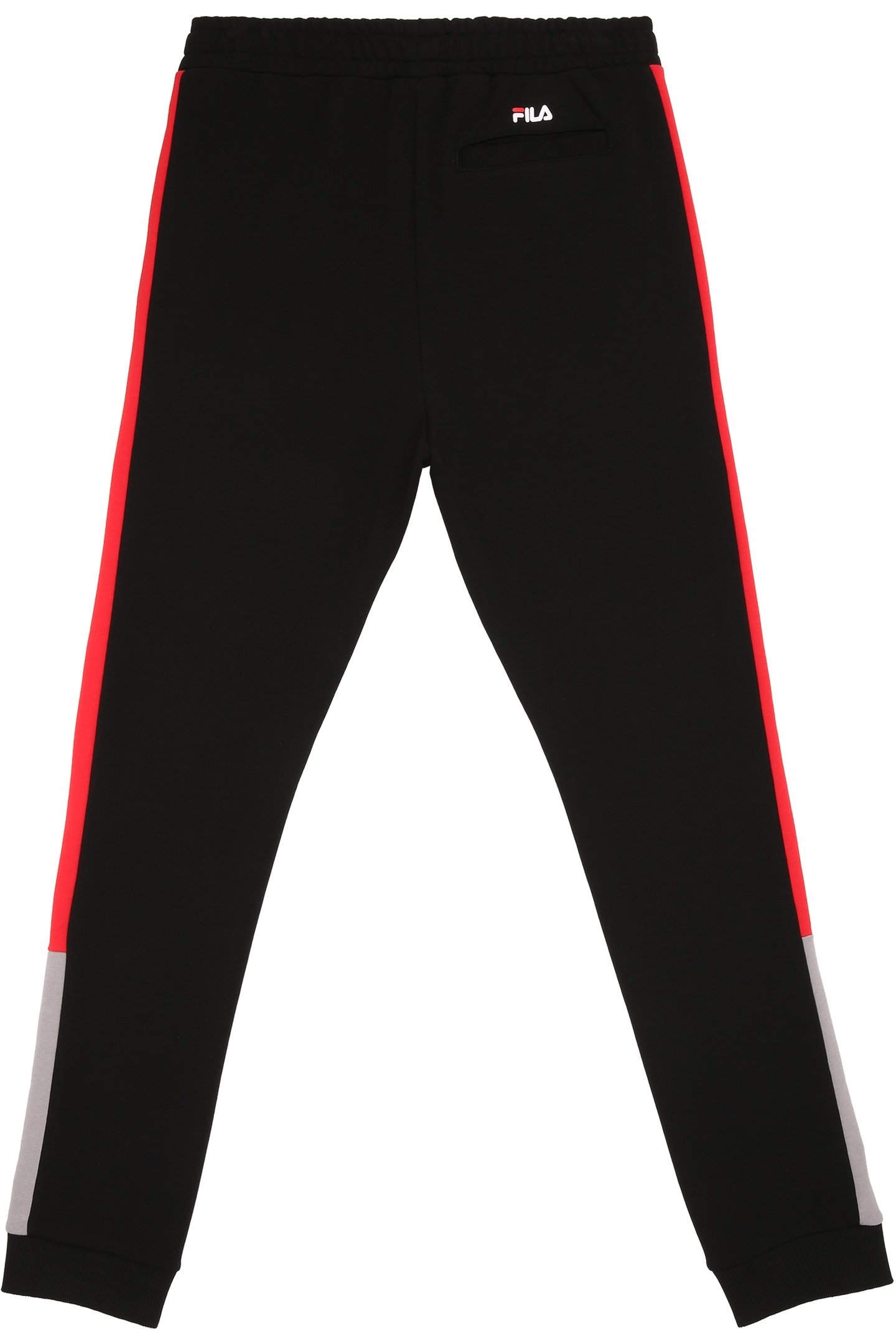 SAUSALITO SWEAT PANTS WITH BLOCK STRIPES BLACK-TRUE RED-GULL 2