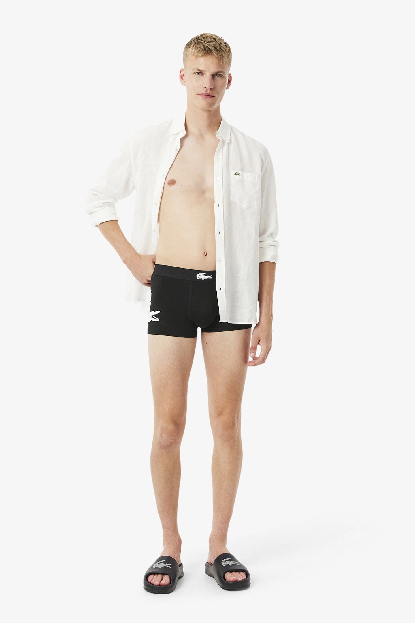 3-PACK STRETCH COTTON TRUNKS BLACK/WHITE-BLACK-BLACK 2