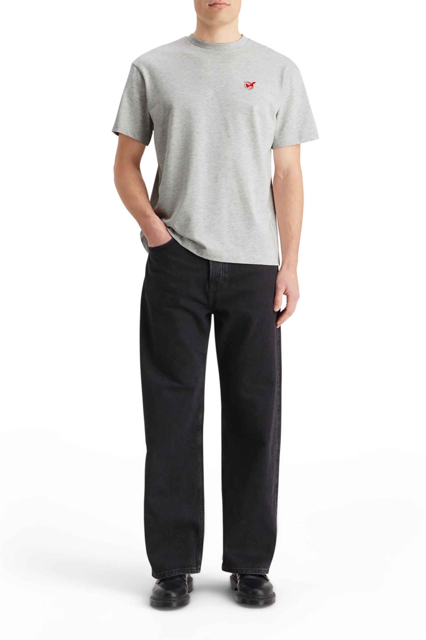 CORE - THE FREE SPIRIT PEACE BIRD T-SHIRT OATMEAL MELANGE 2