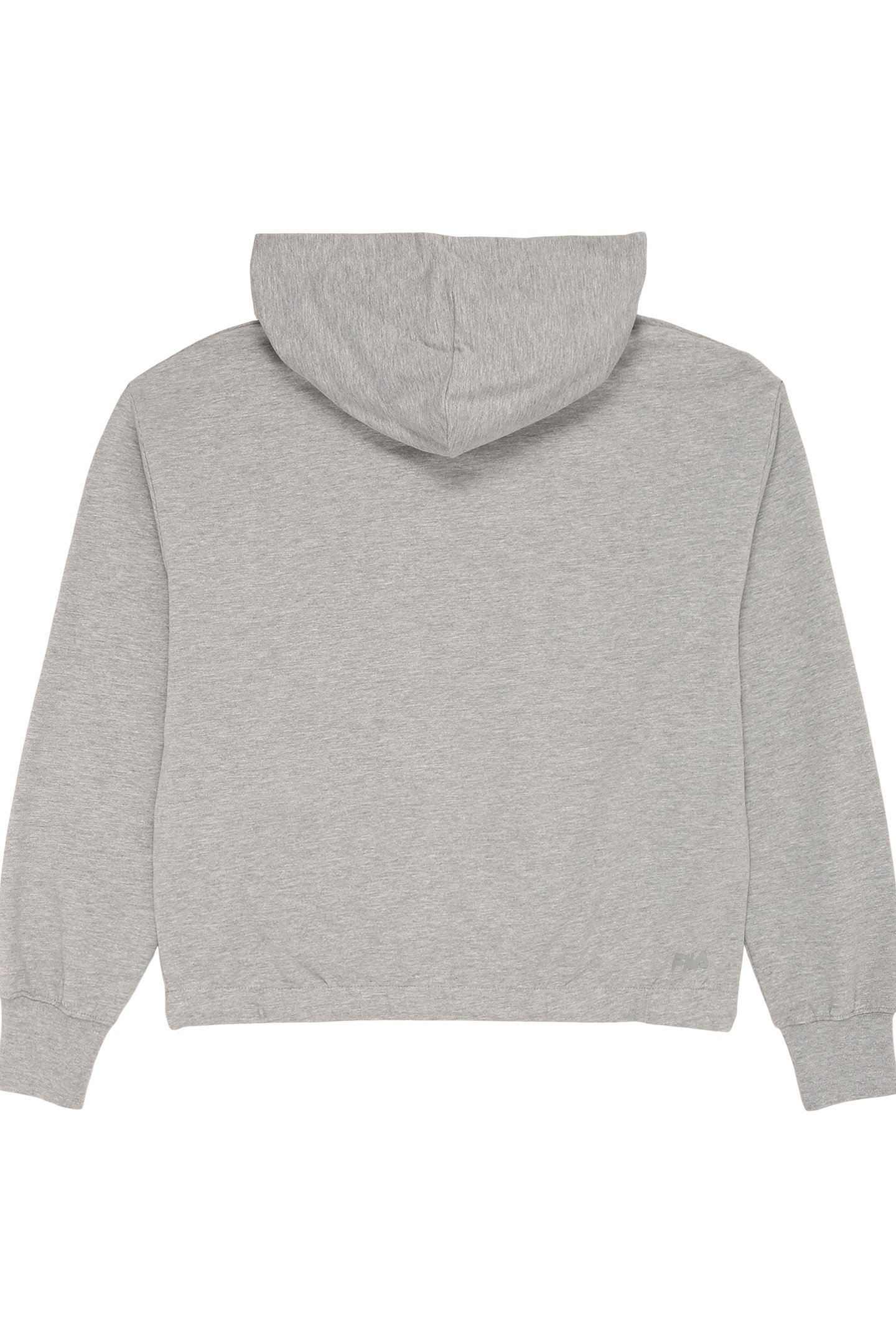 ZILONA CROPPED LOOSE HOODIE MEDIUM GREY MELANGE 2