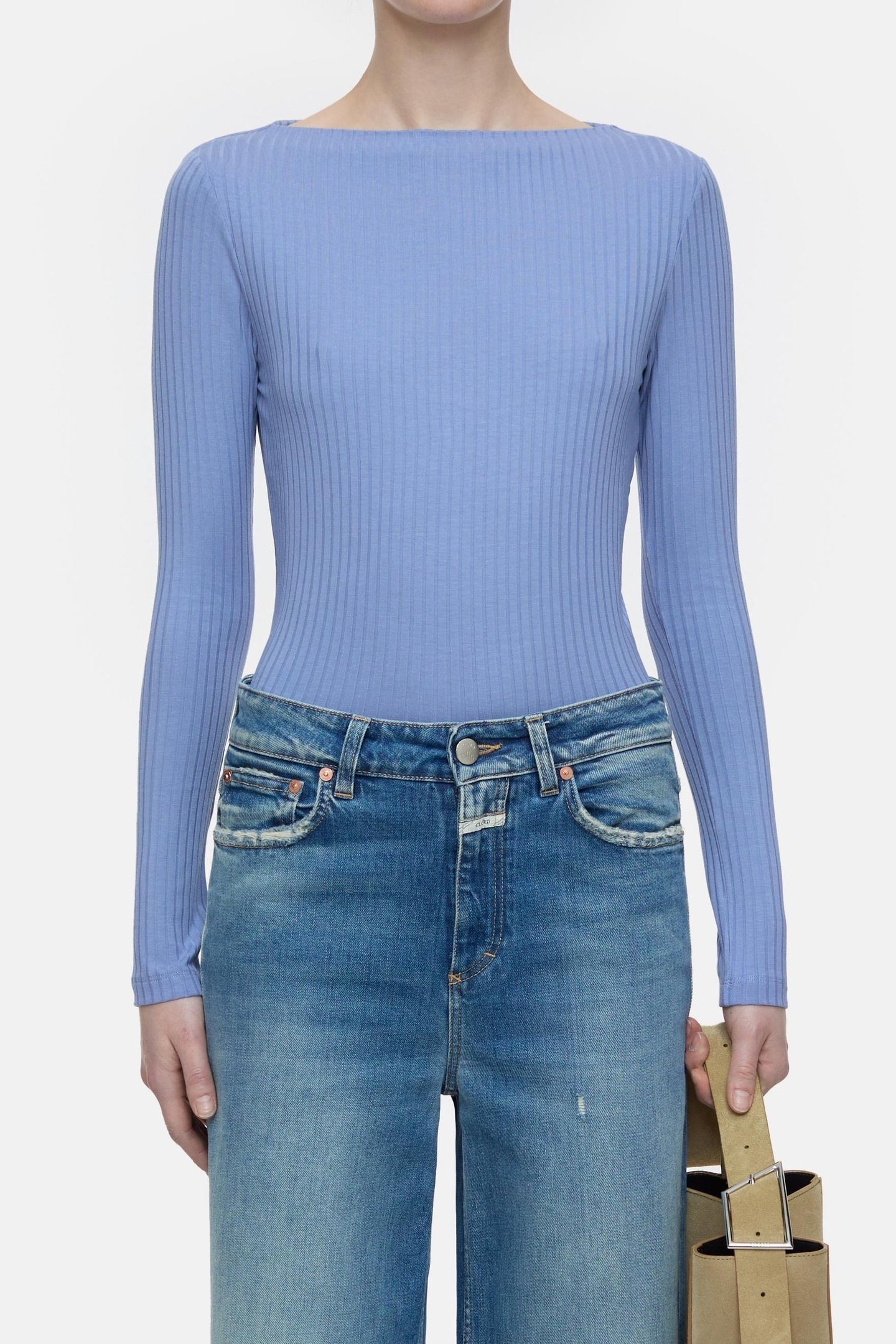 STRAIGHT NECK LONGSLEEVE T-SHIRTS BLUE HORIZON 4